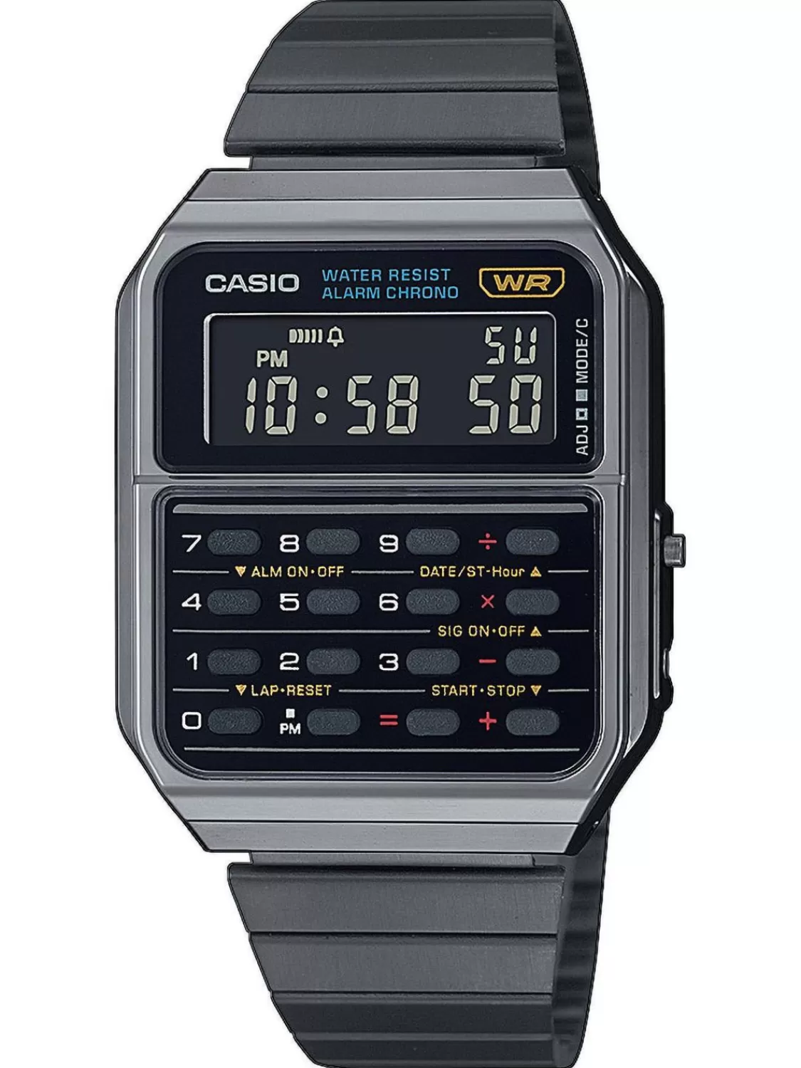 Casio Vintage Edgy Digital-Armbanduhr Schwarz | Herrenuhren