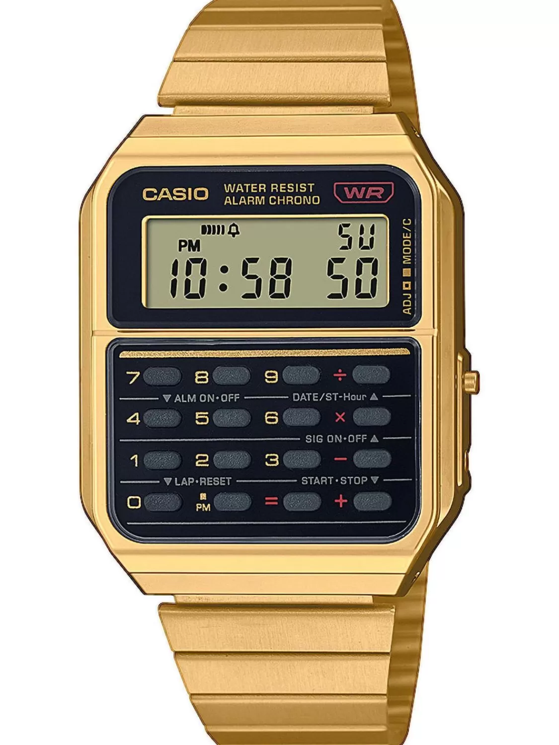Casio Vintage Edgy Digitaluhr Goldfarben/Schwarz | Herrenuhren