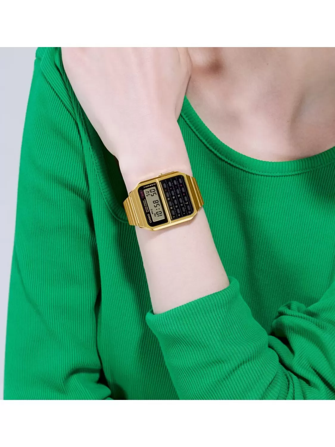 Casio Vintage Edgy Digitaluhr Goldfarben/Schwarz | Herrenuhren