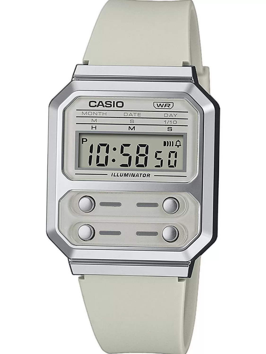 Casio Vintage Edgy Digitaluhr Hellgrau | Herrenuhren