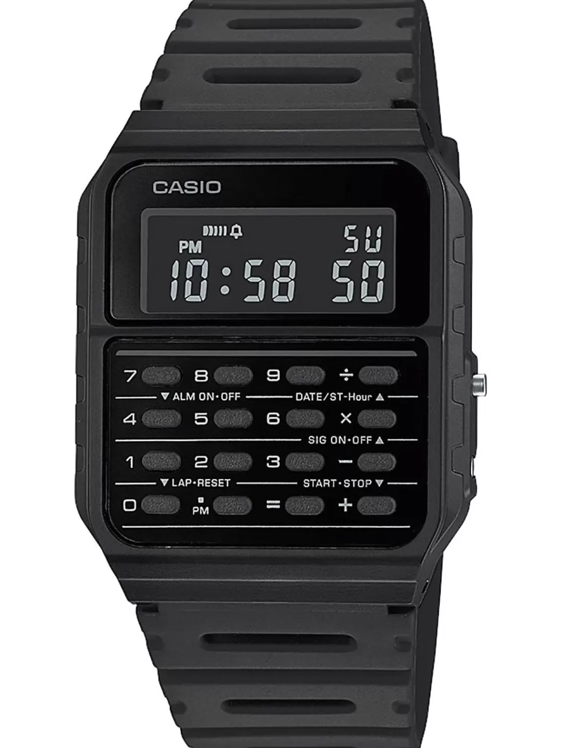 Casio Vintage Edgy Digitaluhr Mit Rechner Schwarz | Herrenuhren