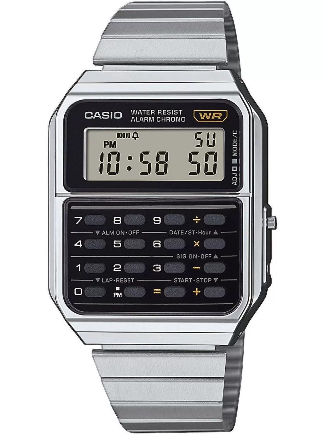 Casio Vintage Edgy Digitaluhr Stahl/Schwarz | Herrenuhren