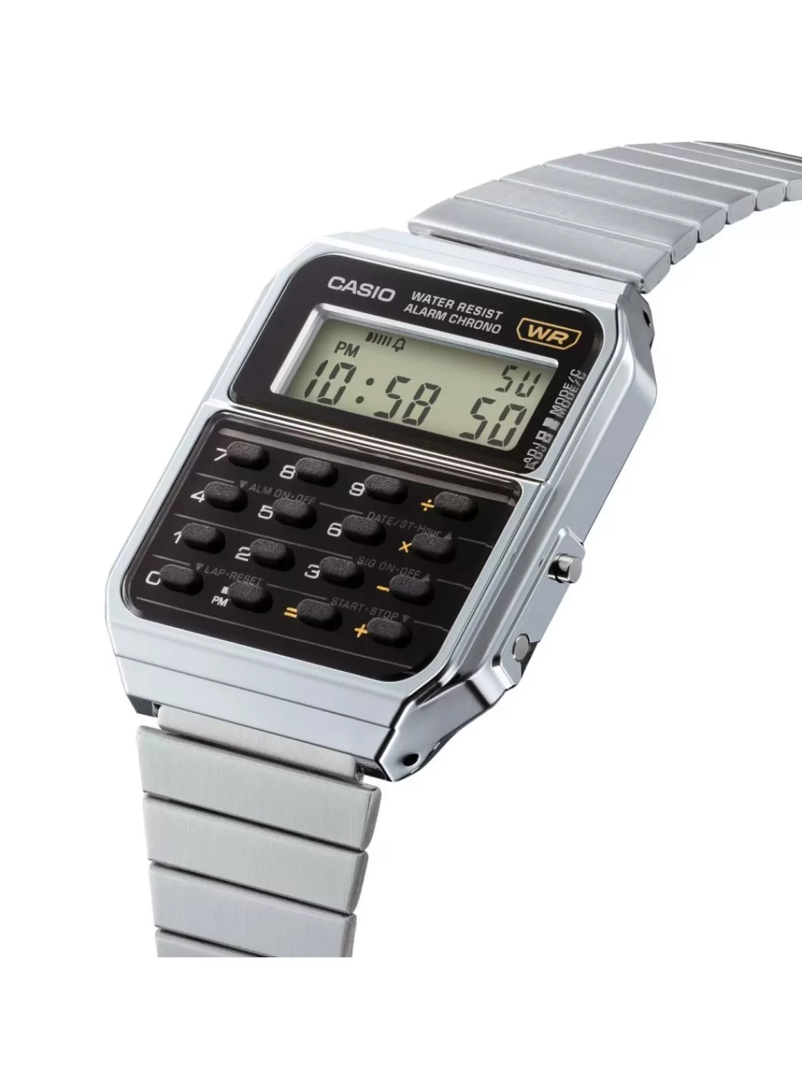Casio Vintage Edgy Digitaluhr Stahl/Schwarz | Herrenuhren
