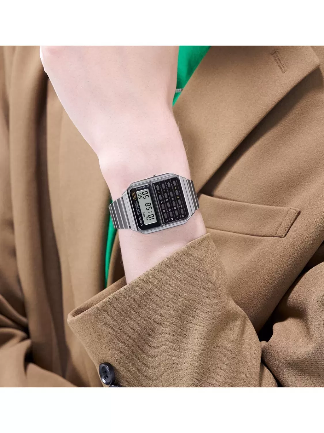 Casio Vintage Edgy Digitaluhr Stahl/Schwarz | Herrenuhren
