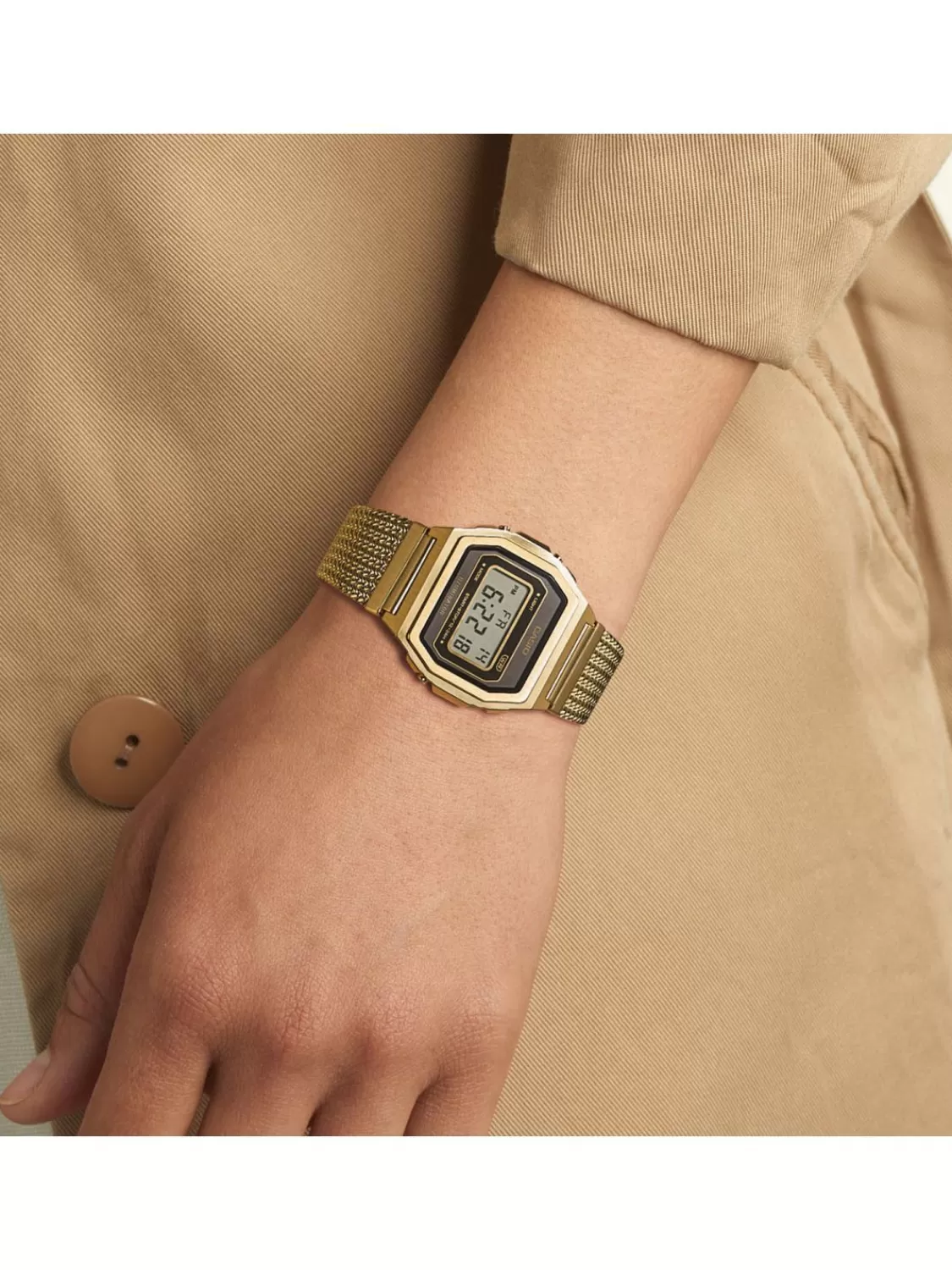 Casio Vintage Iconic Damenuhr Goldfarben/Dunkelbraun | Damenuhren