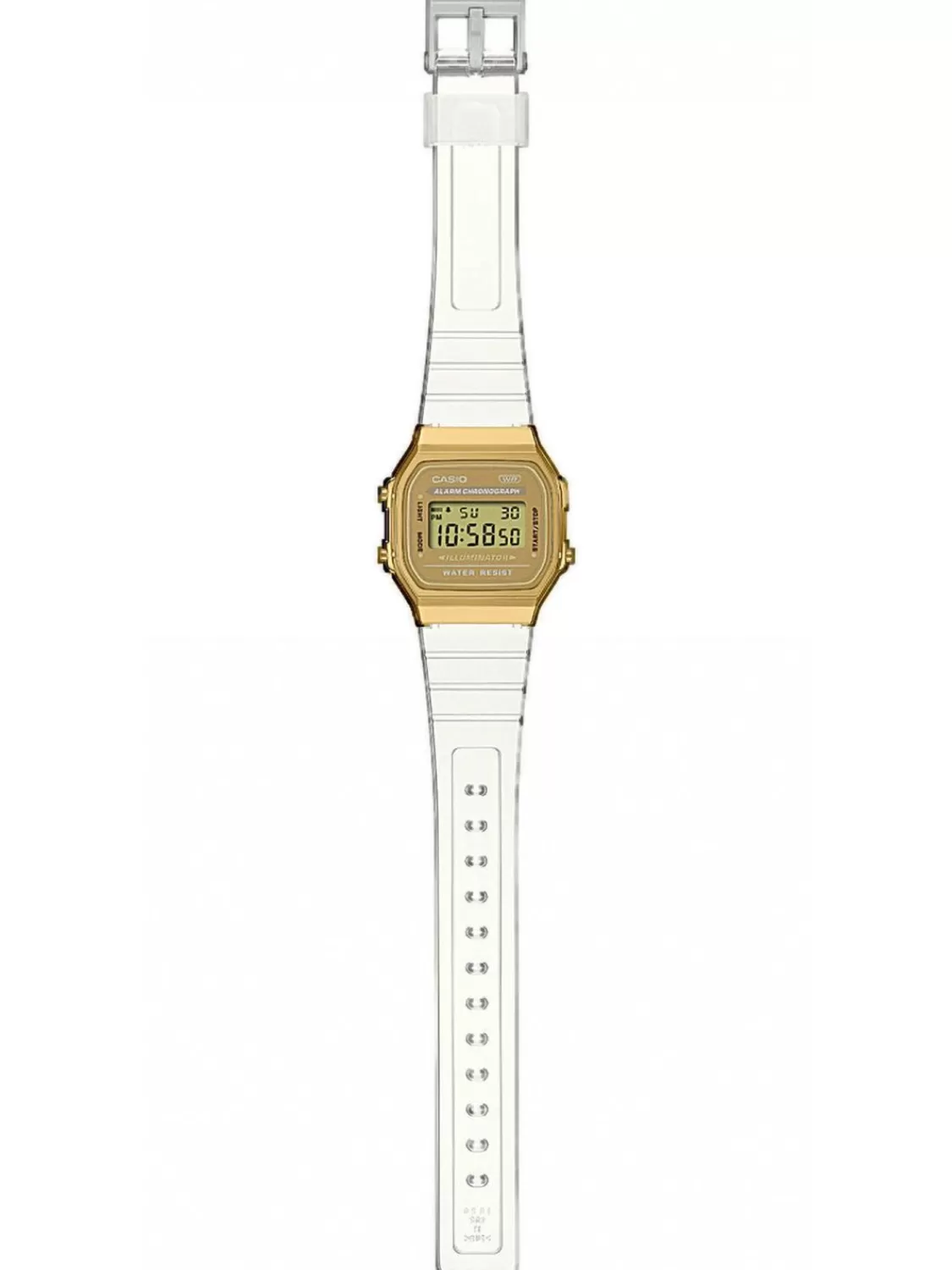 Casio Vintage Iconic Digitaluhr Transparent/Goldfarben | Damenuhren