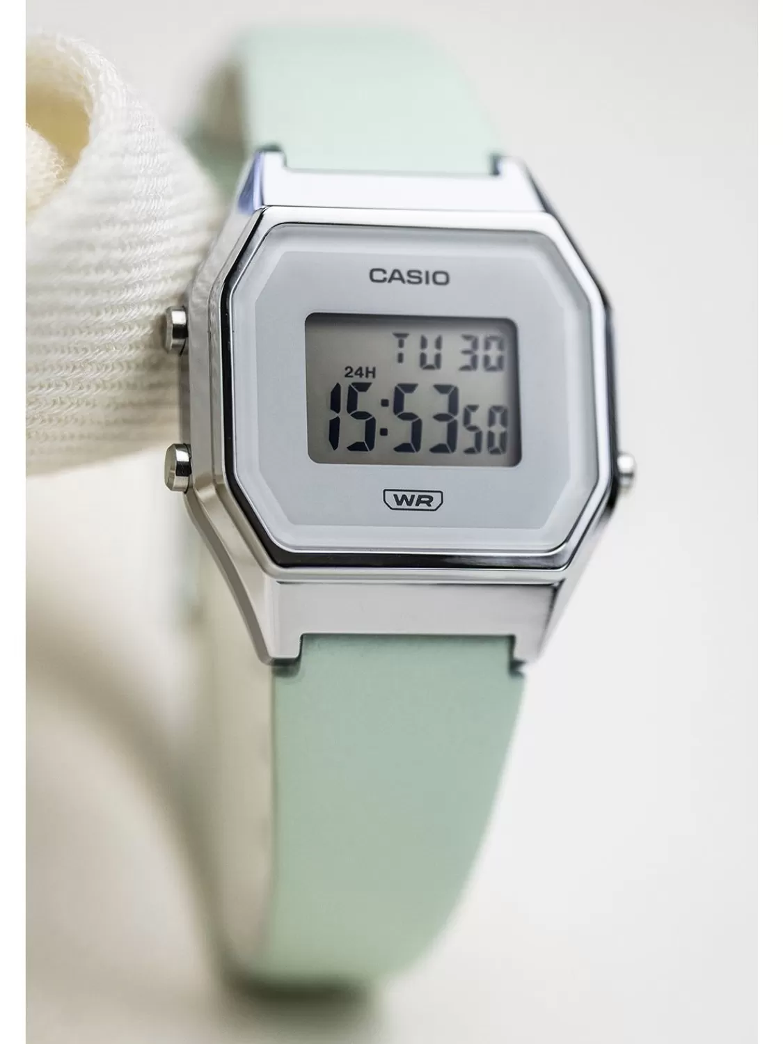 Casio Vintage Mini Damenuhr Mint/Silberfarben | Damenuhren