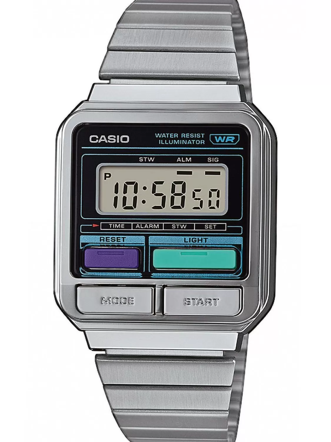 Casio Vintage Unisex Digitaluhr Silberfarben | Damenuhren