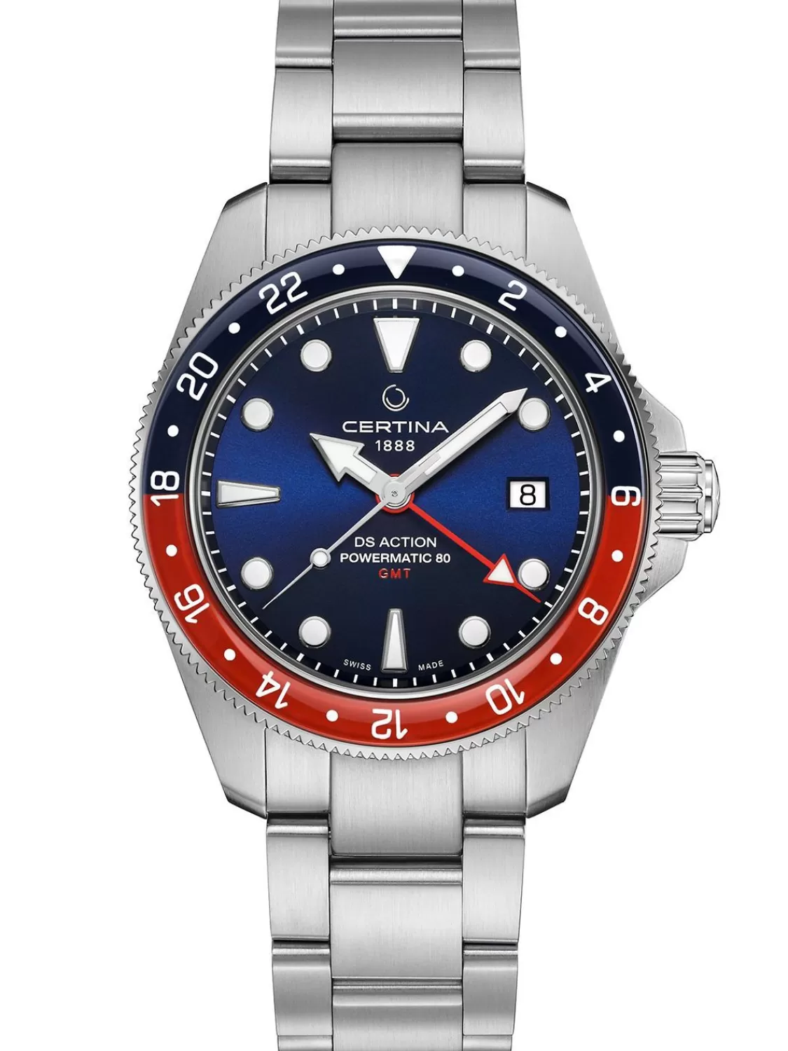 Certina Herren-Taucheruhr Automatik Gmt Ds Action Blau/Rot | Herrenuhren