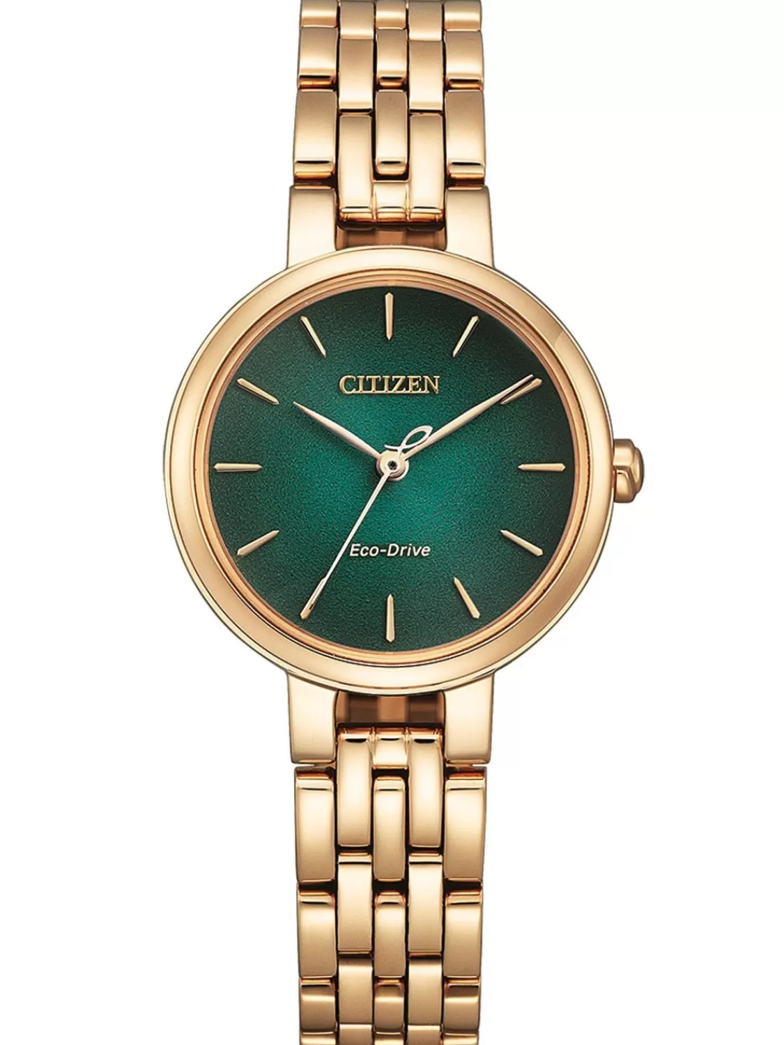 Citizen Eco-Drive Damenuhr L Goldfarben/Grun | Damenuhren