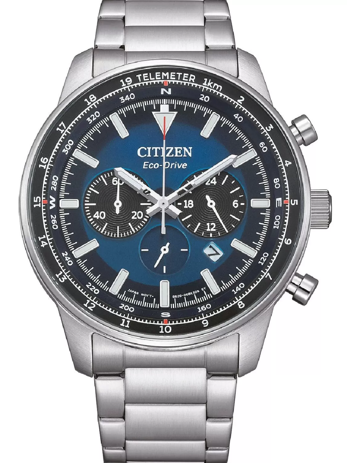 Citizen Eco-Drive Herren-Chronograph Stahl/Blau | Herrenuhren