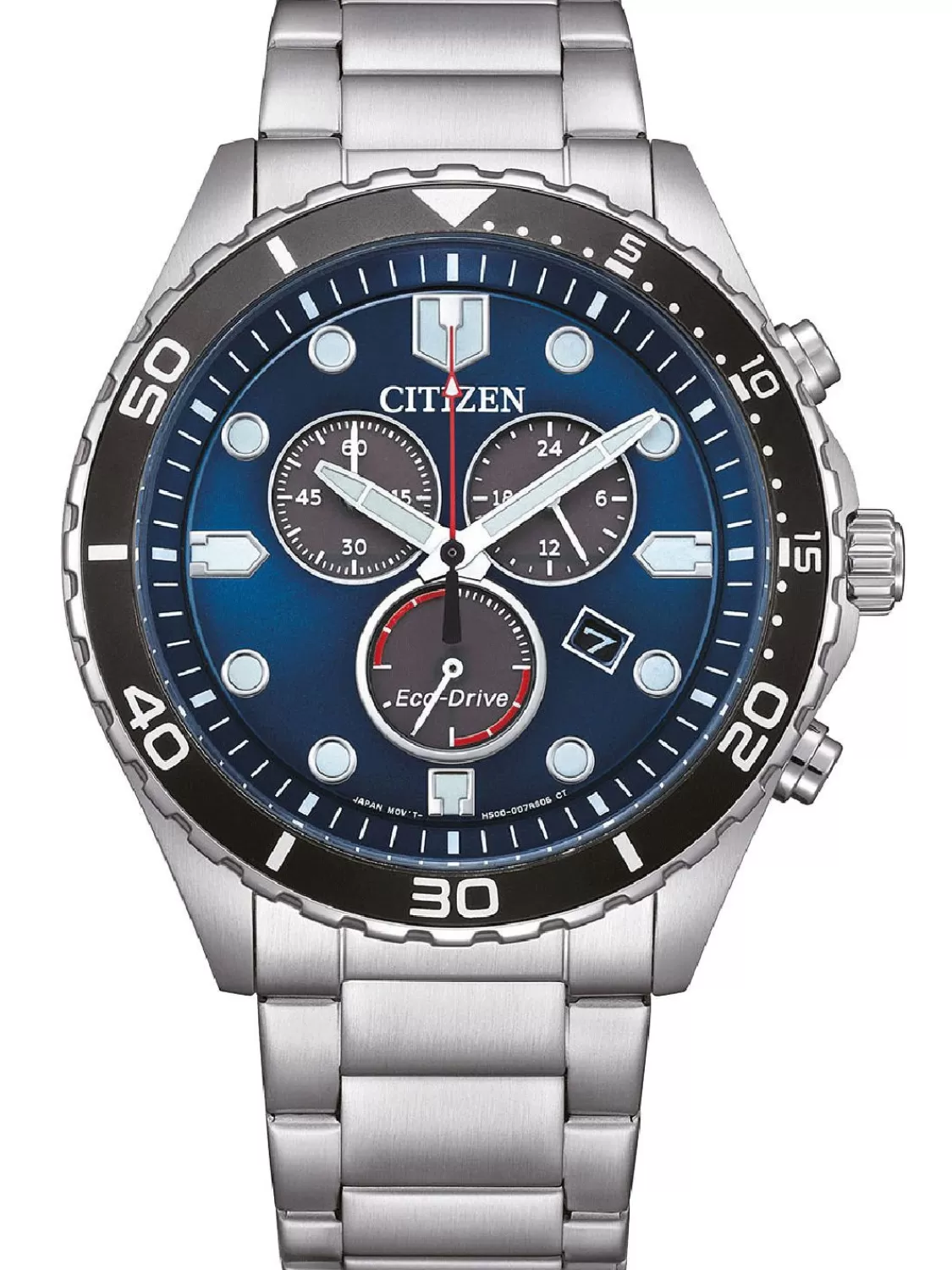 Citizen Eco-Drive Herren-Chronograph Stahl/Blau | Herrenuhren