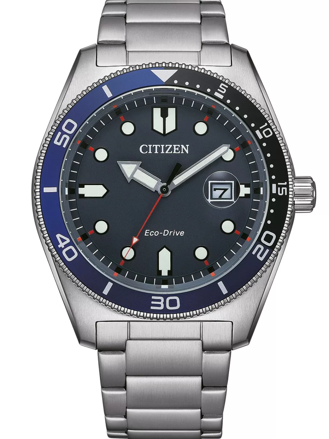 Citizen Eco-Drive Herren-Solaruhr Stahl/Blau | Herrenuhren