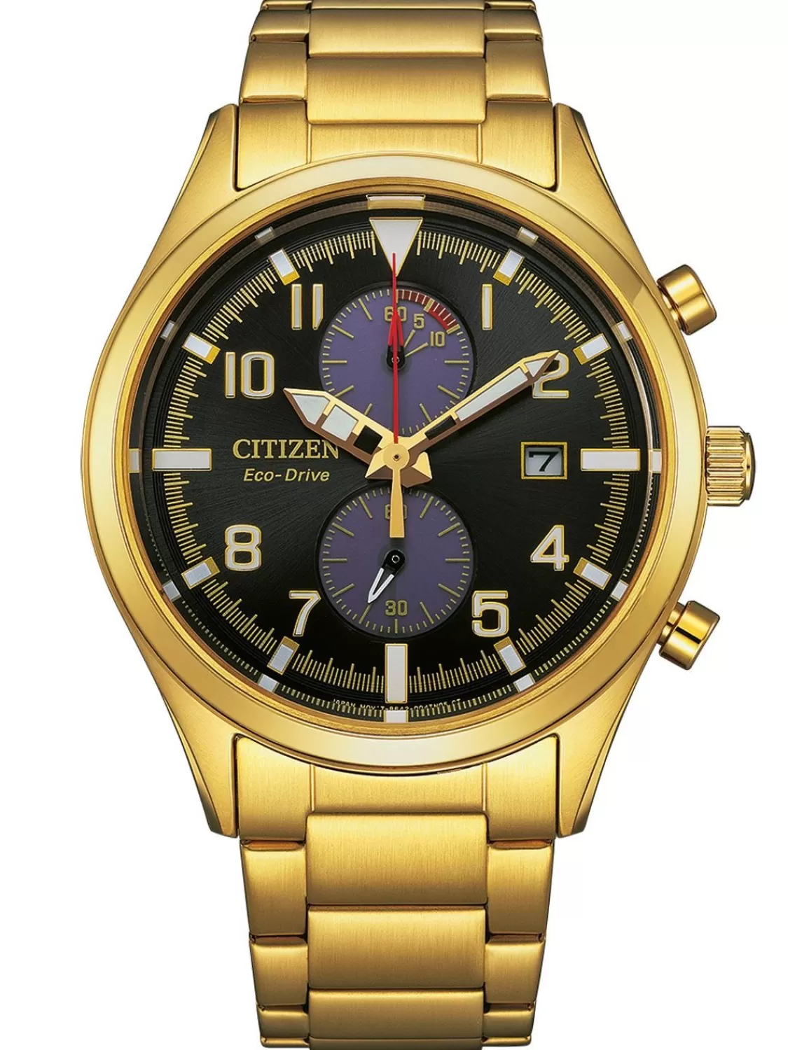 Citizen Eco-Drive Herrenuhr Chronograph Goldfarben | Herrenuhren