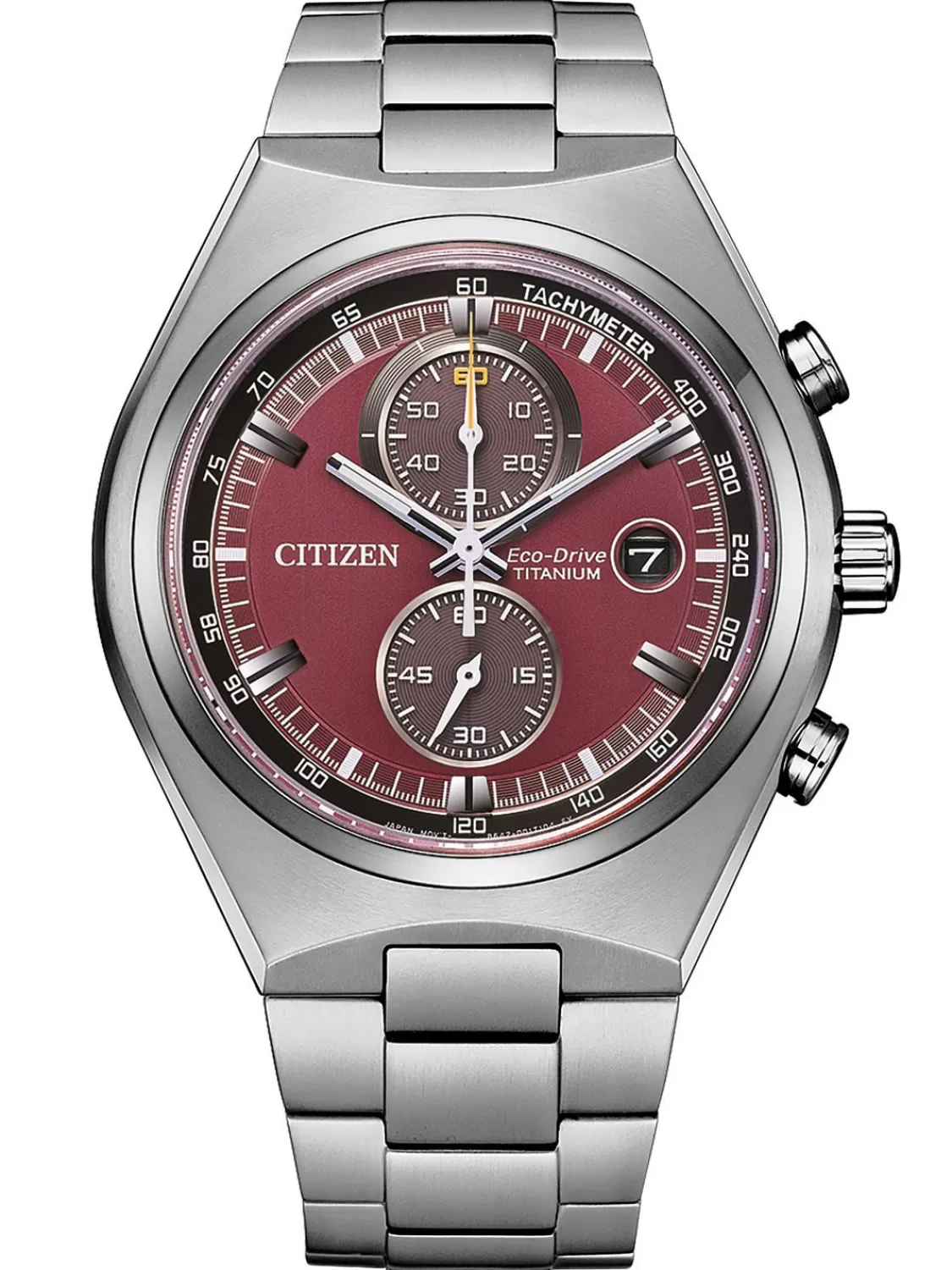 Citizen Eco-Drive Herrenuhr Chronograph Titan Rot | Herrenuhren