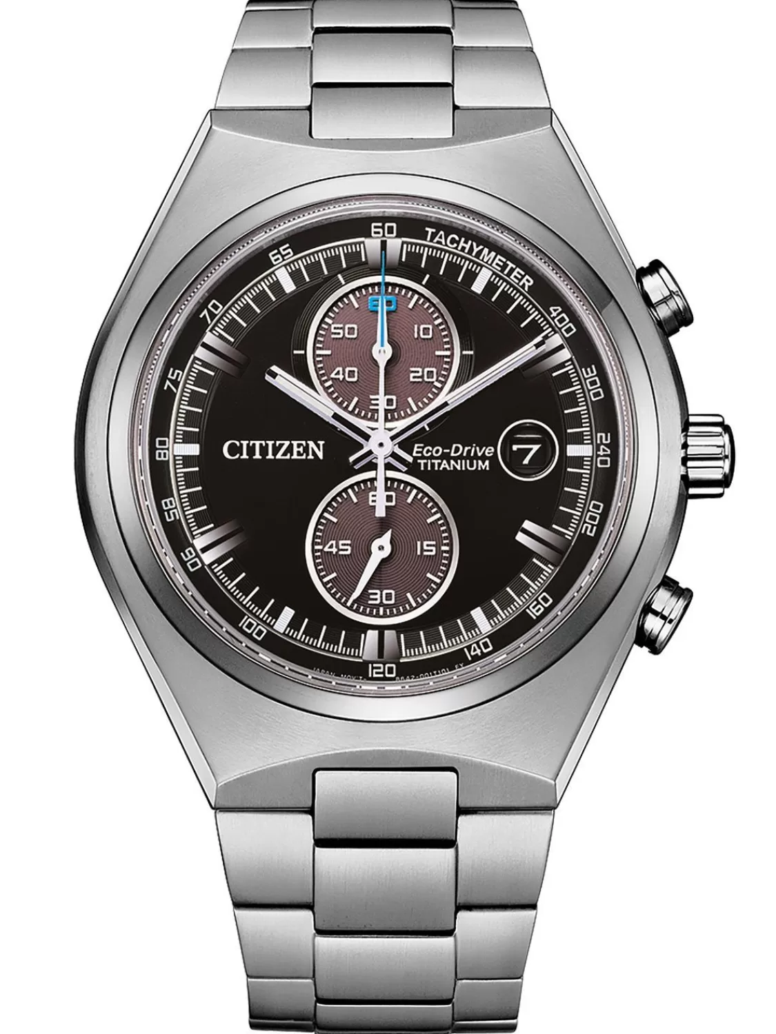 Citizen Eco-Drive Herrenuhr Chronograph Titan Schwarz | Herrenuhren