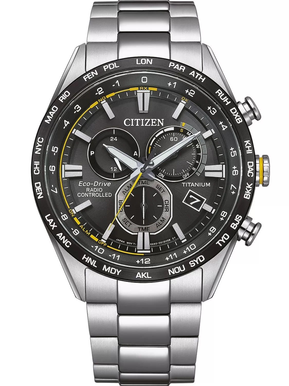 Citizen Eco-Drive Herrenuhr Funk-Solar Titan/Schwarz | Herrenuhren