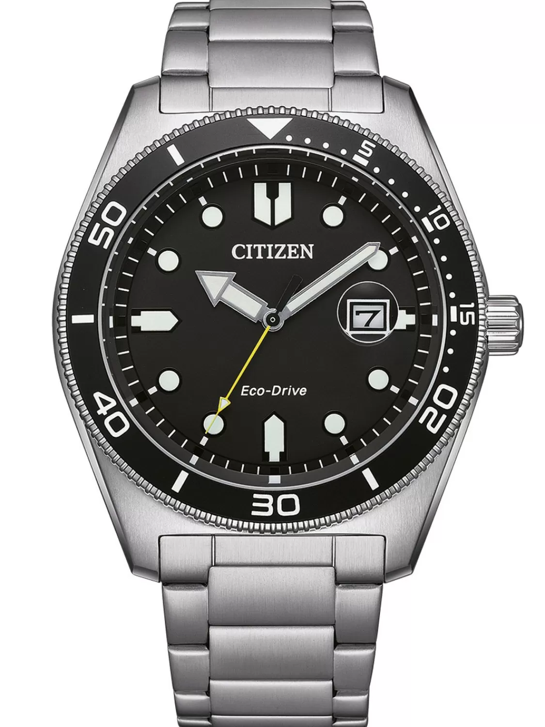 Citizen Eco-Drive Herrenuhr Solar Stahl/Schwarz | Herrenuhren