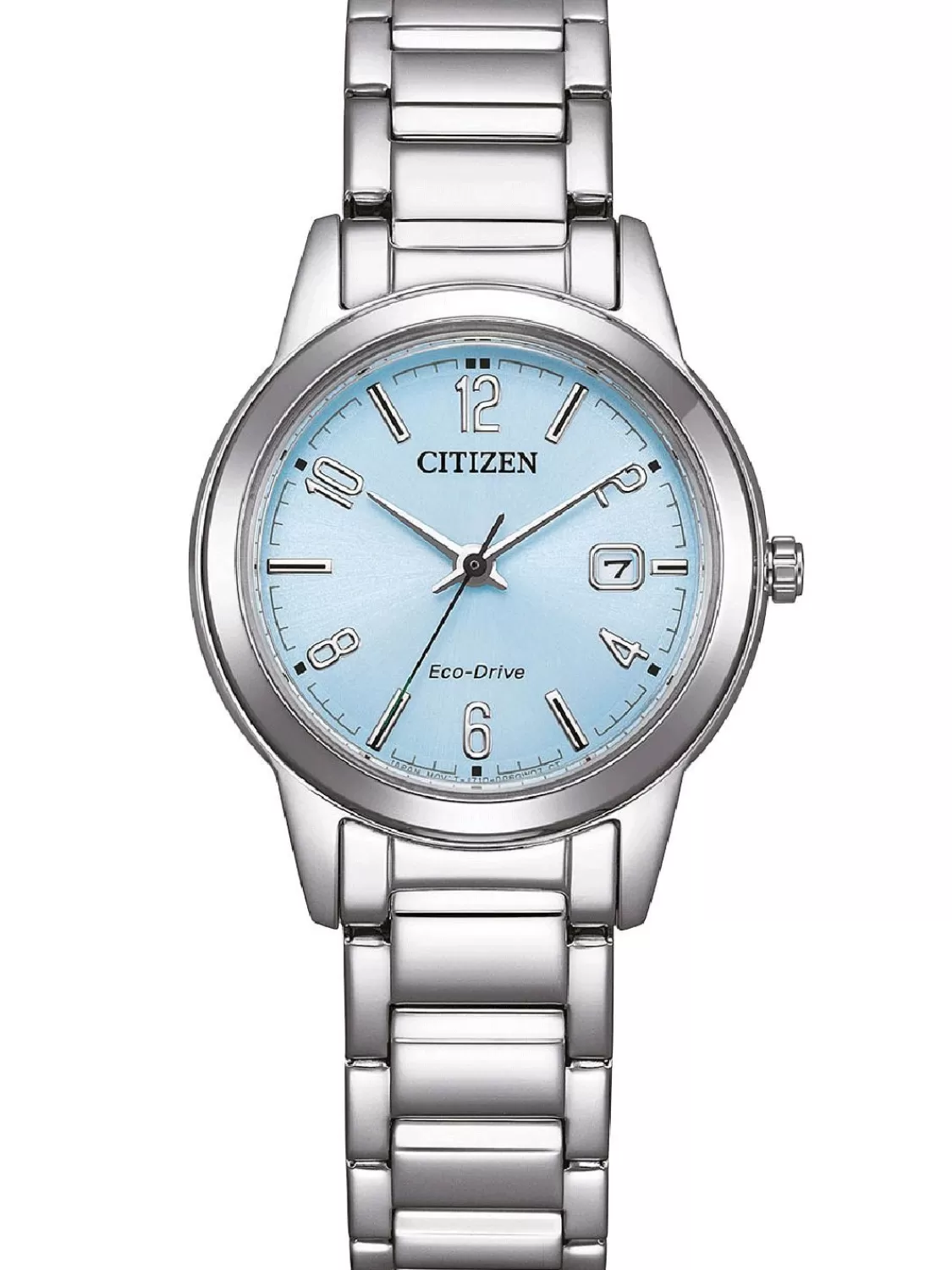 Citizen Eco-Drive Solar Damenuhr Stahl/Hellblau | Damenuhren