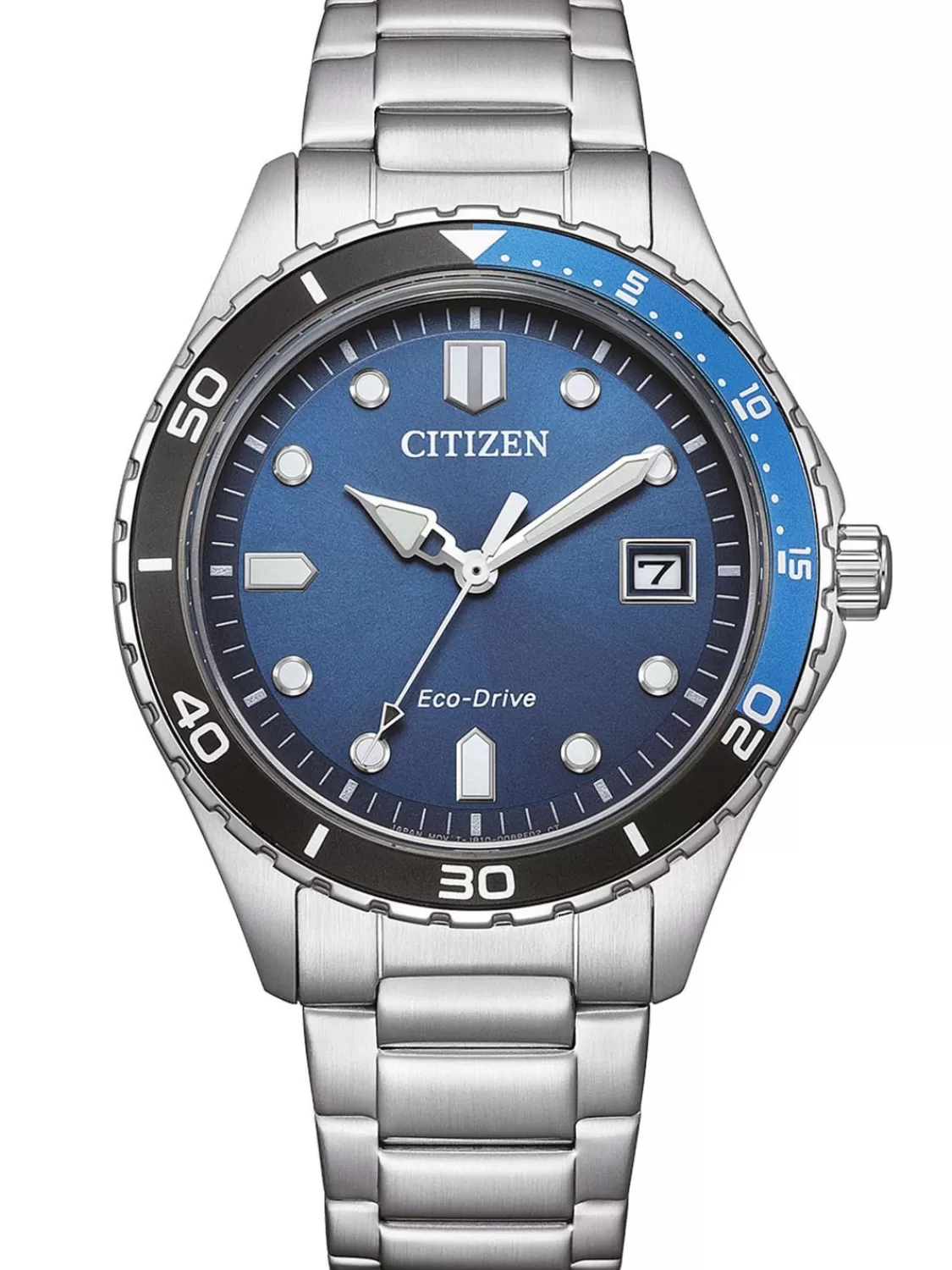 Citizen Eco-Drive Solaruhr In Unisexgrose Stahl/Blau | Herrenuhren