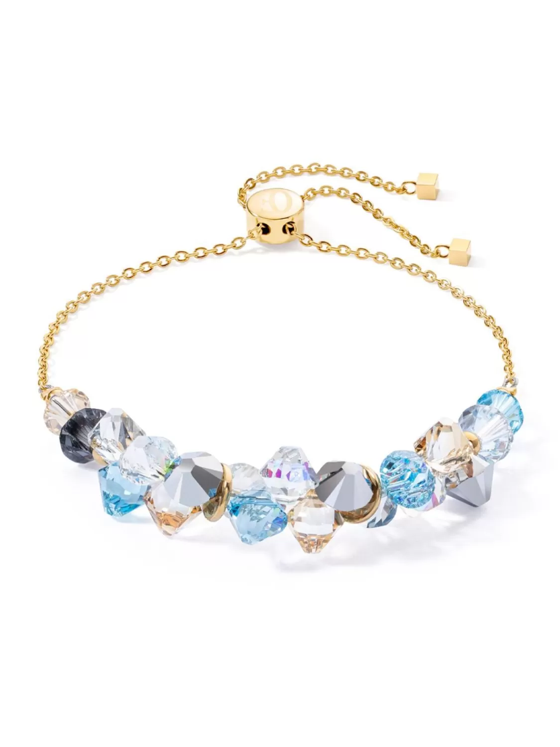 Coeur de Lion Damen-Armband Dancing Crystals Gold-Aqua | Damenschmuck