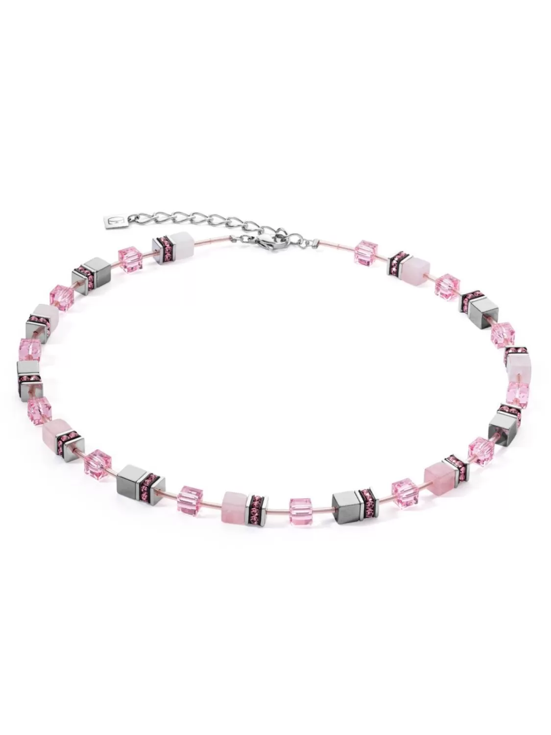 Coeur de Lion Damen-Halskette Geocube Iconic Precious Rosa | Damenschmuck