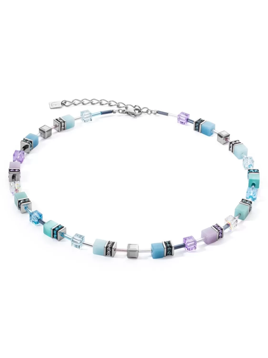 Coeur de Lion Damen-Kette Geocube Iconic Aqua-Flieder | Damenschmuck