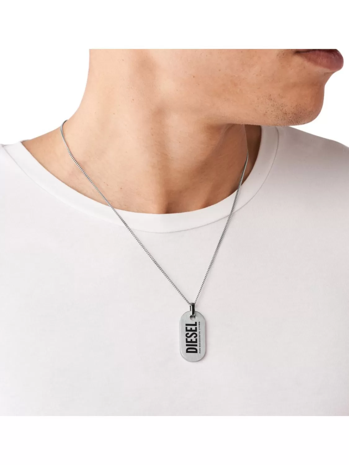 Diesel Herren-Kette Panzerkette Mit Dog Tag Anhanger | Herrenschmuck