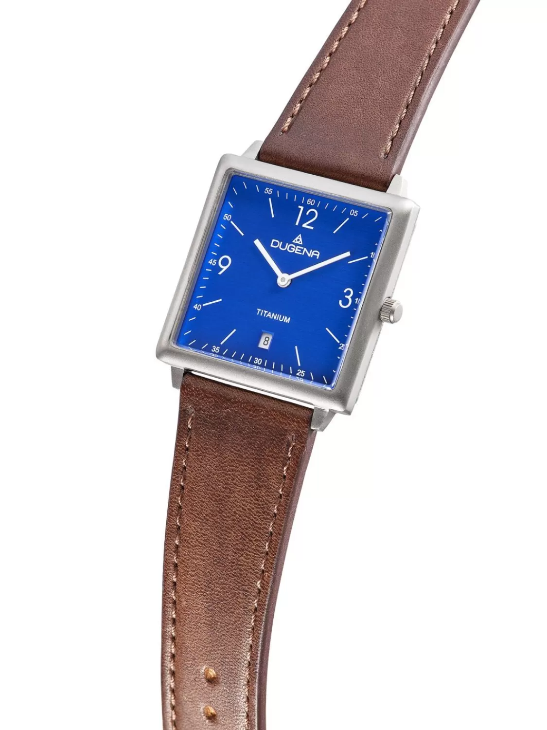 Dugena Armbanduhr Mannheim Titan Mit Lederband Braun/Blau | Damenuhren