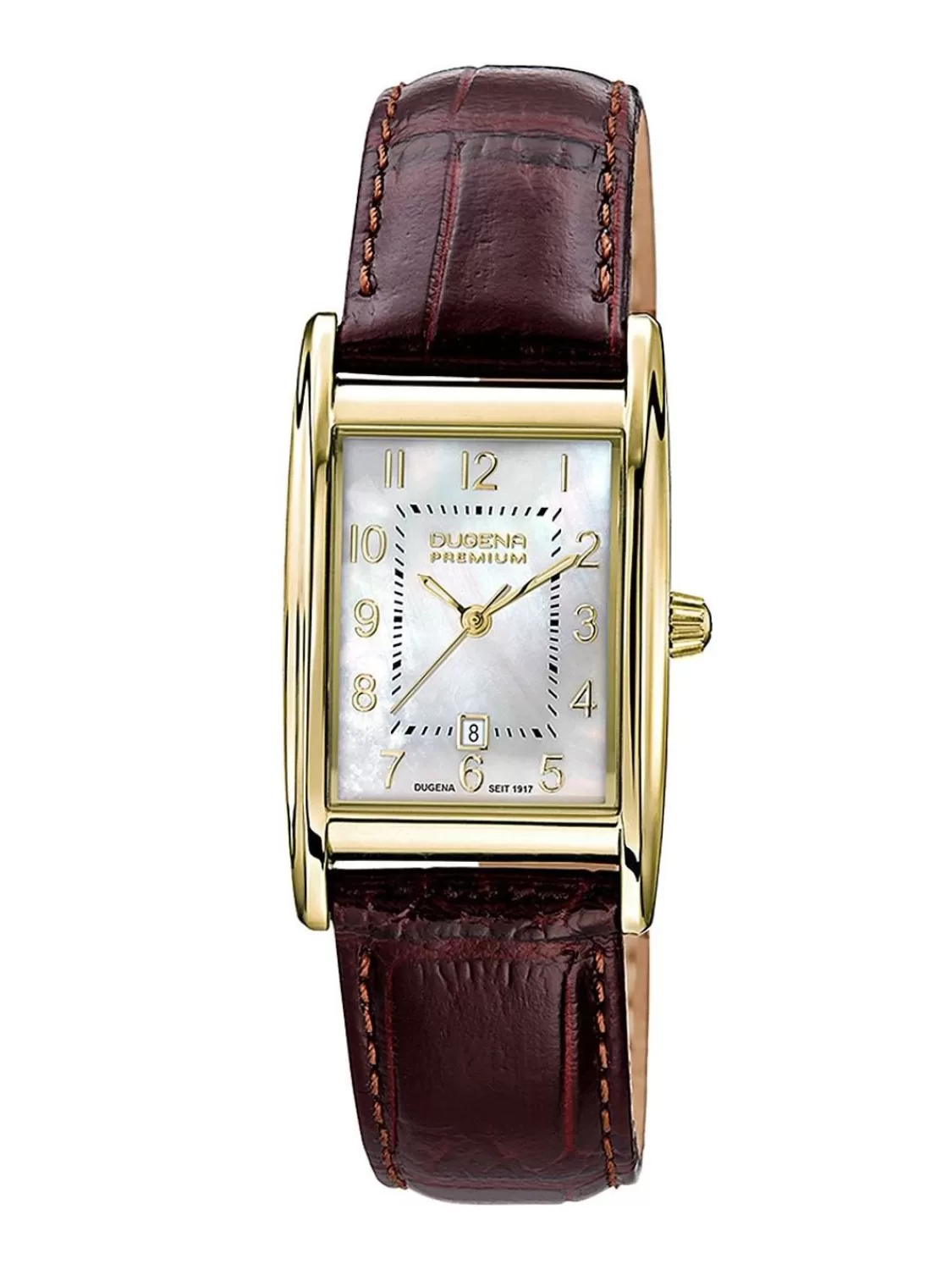 Dugena Damen-Armbanduhr Quadra Artdeco Goldfarben | Damenuhren