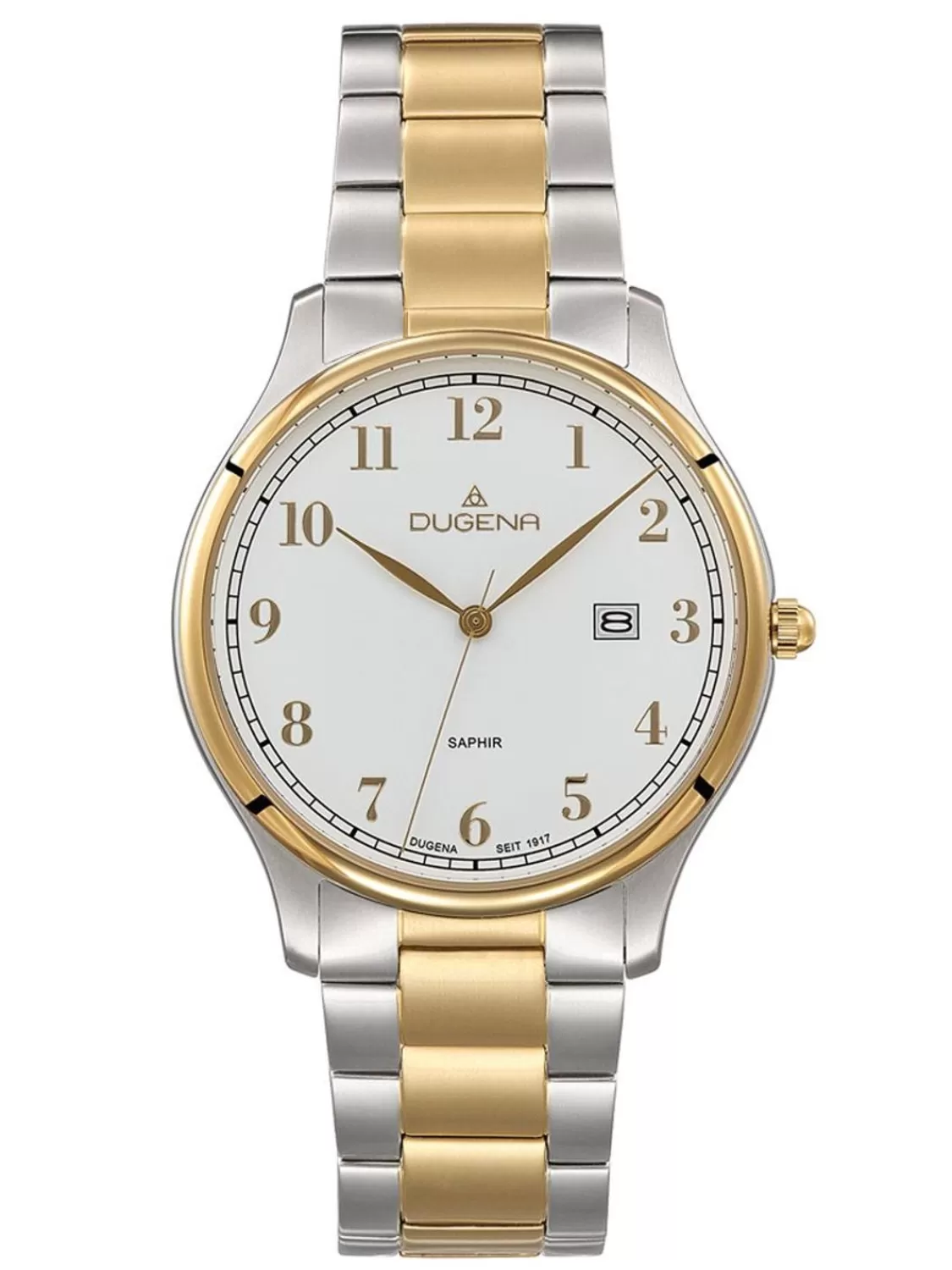 Dugena Herren-Armbanduhr Hamburg Saphirglas Bicolor | Herrenuhren