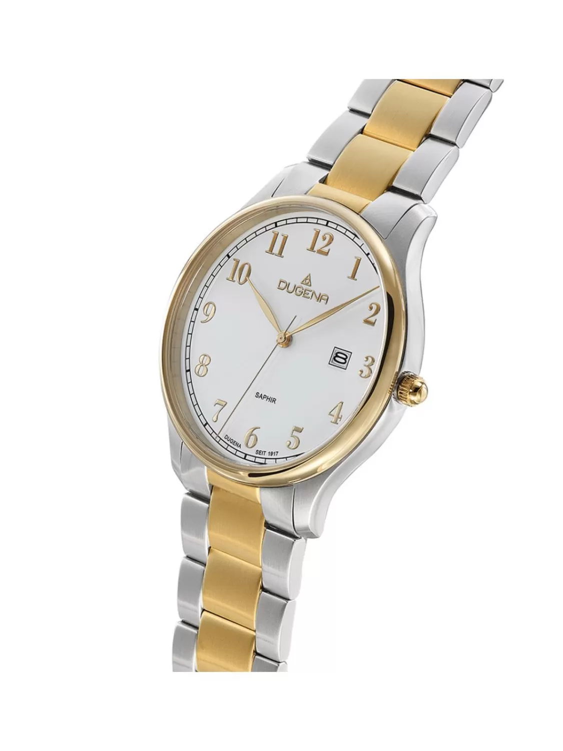 Dugena Herren-Armbanduhr Hamburg Saphirglas Bicolor | Herrenuhren