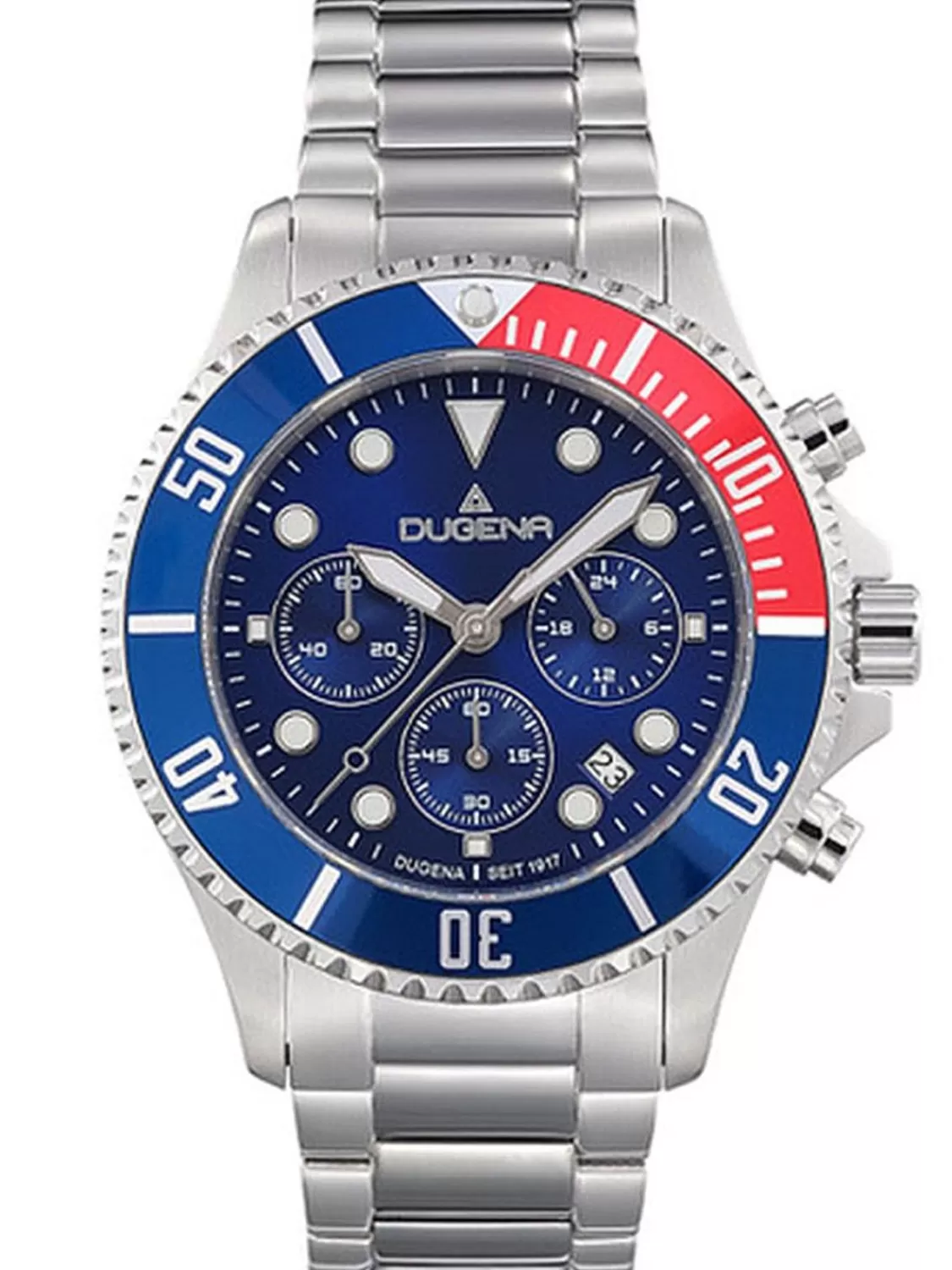 Dugena Herrenuhr Diver Xl Chrono Blau/Rot | Herrenuhren