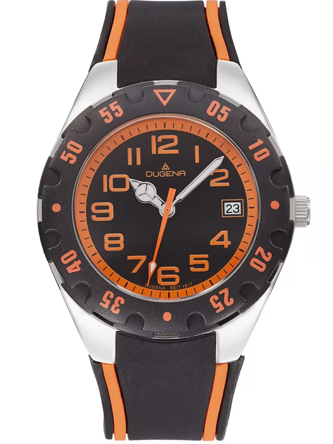 Dugena Kinderuhr Diver Junior Schwarz/Orange | Kinderuhren