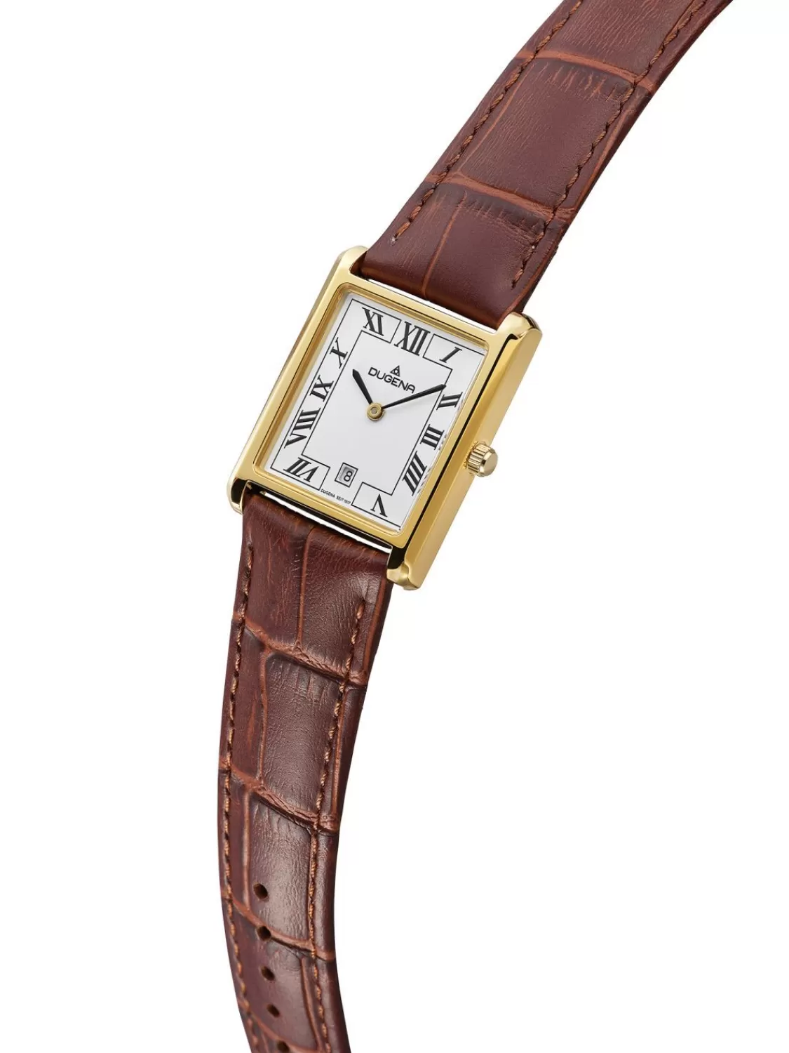 Dugena Unisex-Uhr Quadra Classica Braun/Goldfarben | Damenuhren