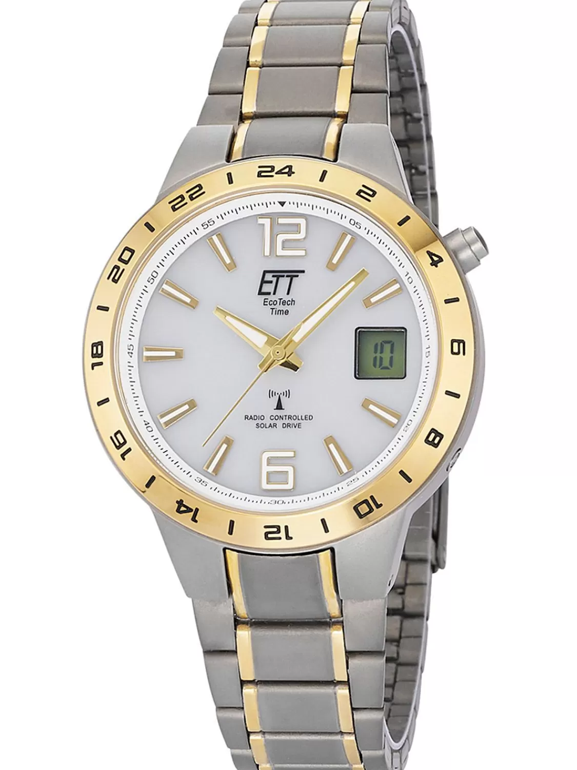 ETT Eco Tech Time Armbanduhr Funk-Solar Titan Bicolor | Herrenuhren