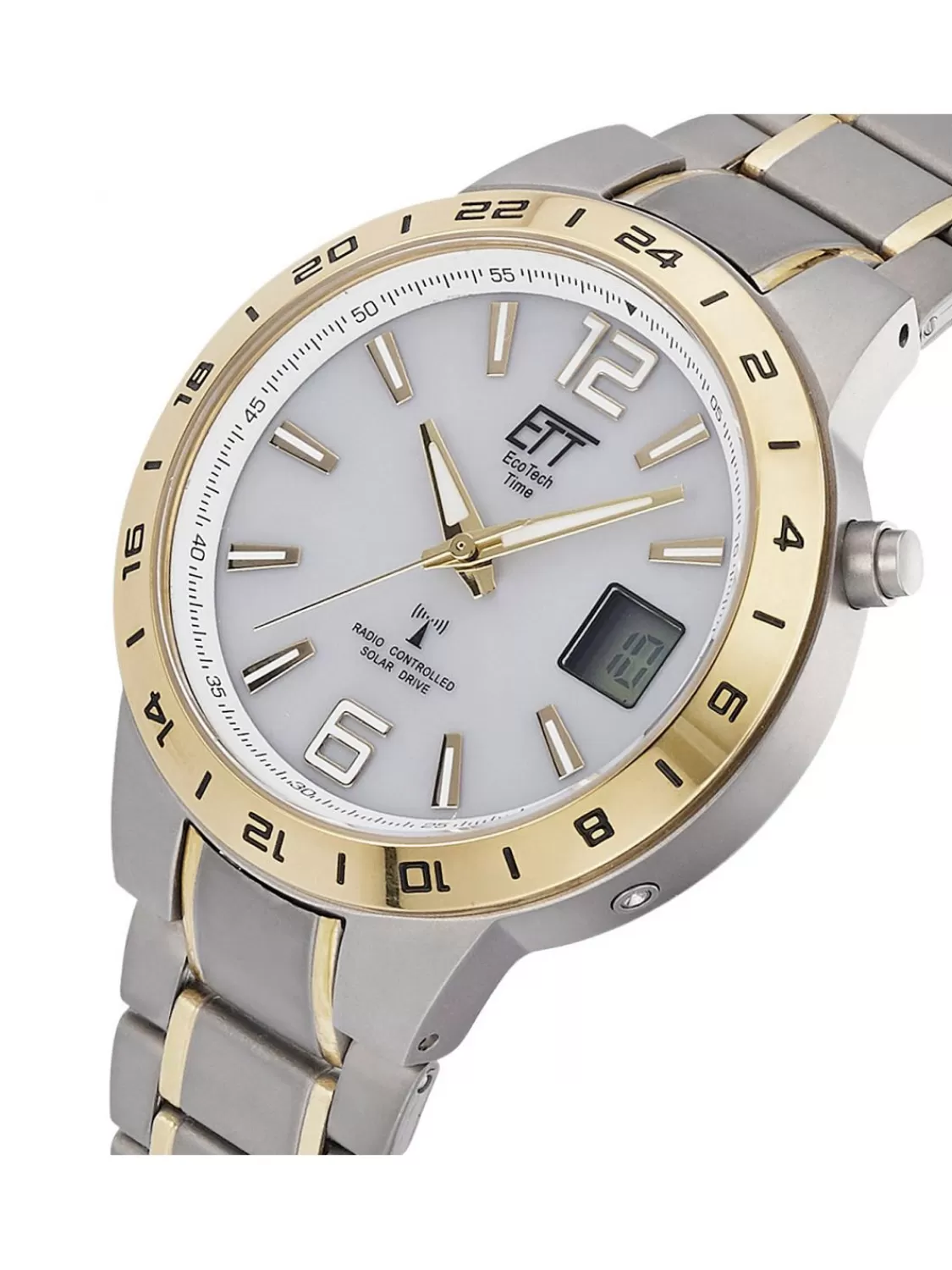 ETT Eco Tech Time Armbanduhr Funk-Solar Titan Bicolor | Herrenuhren