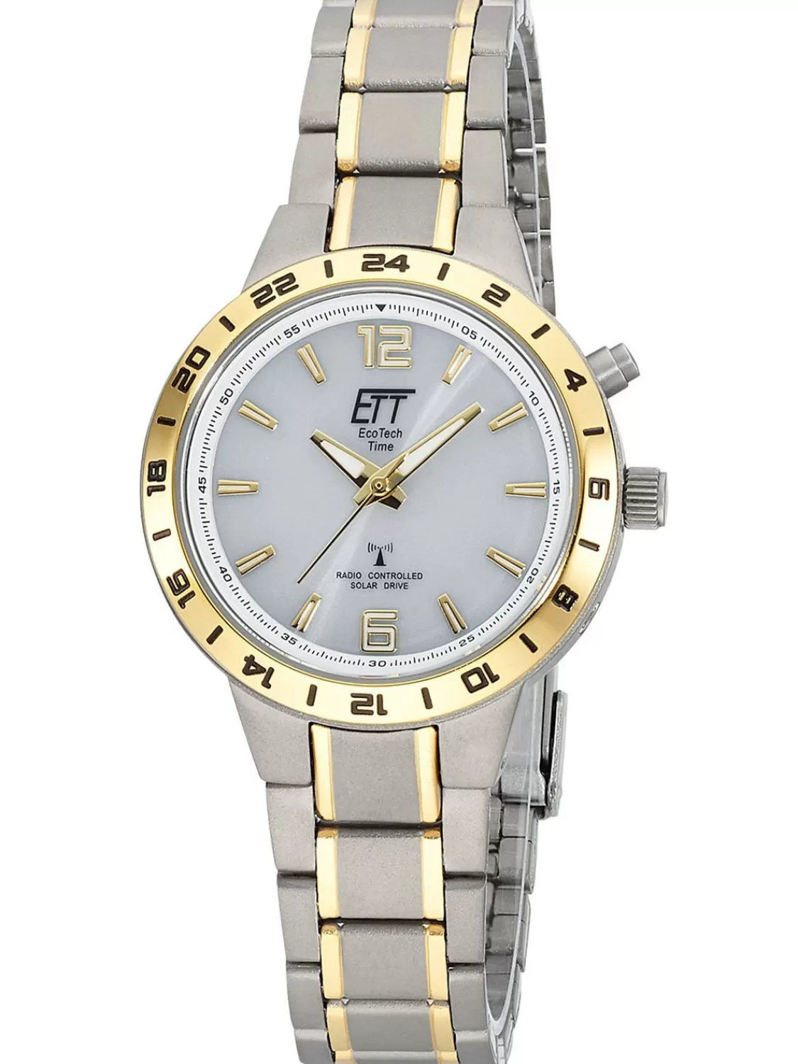 ETT Eco Tech Time Damen-Armbanduhr Funk-Solar Basic Titan Bicolor | Damenuhren