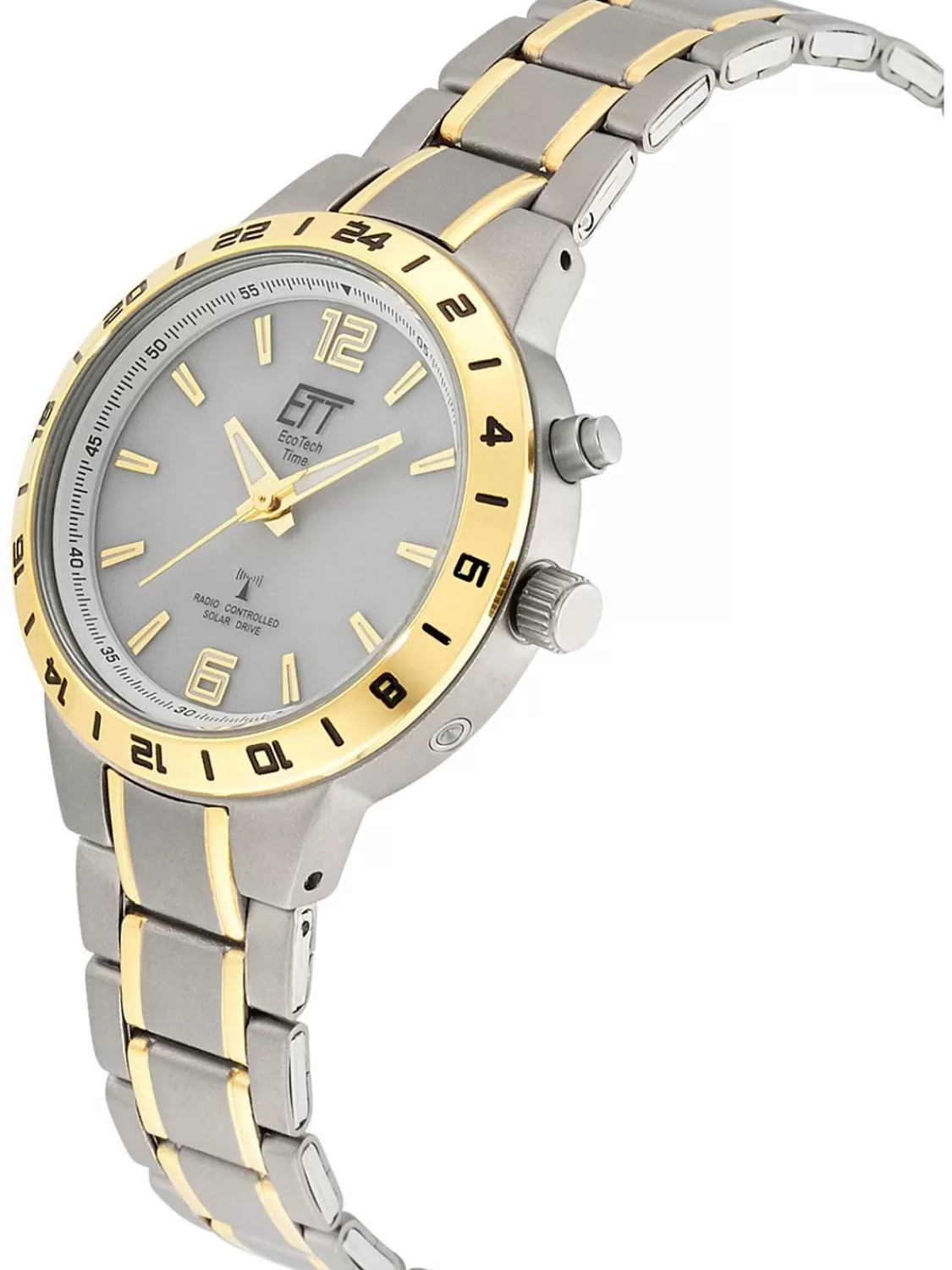 ETT Eco Tech Time Damen-Armbanduhr Funk-Solar Basic Titan Bicolor | Damenuhren