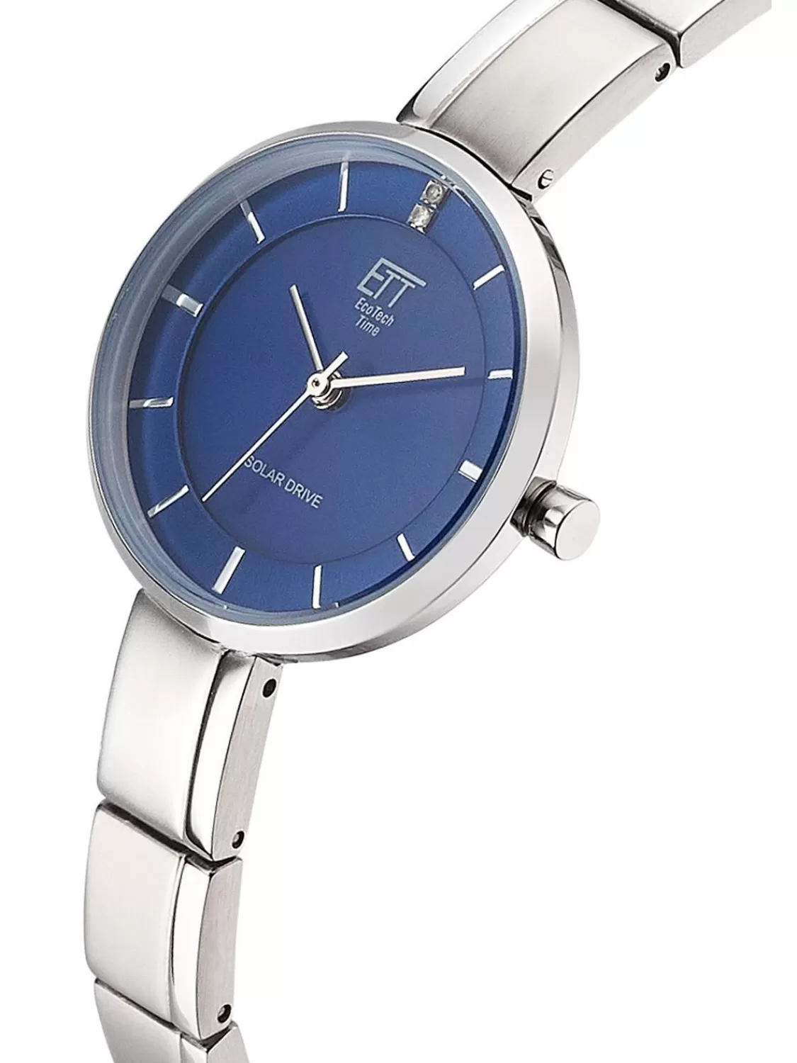 ETT Eco Tech Time Damen-Armbanduhr Solar Diamond Lady Blau | Damenuhren