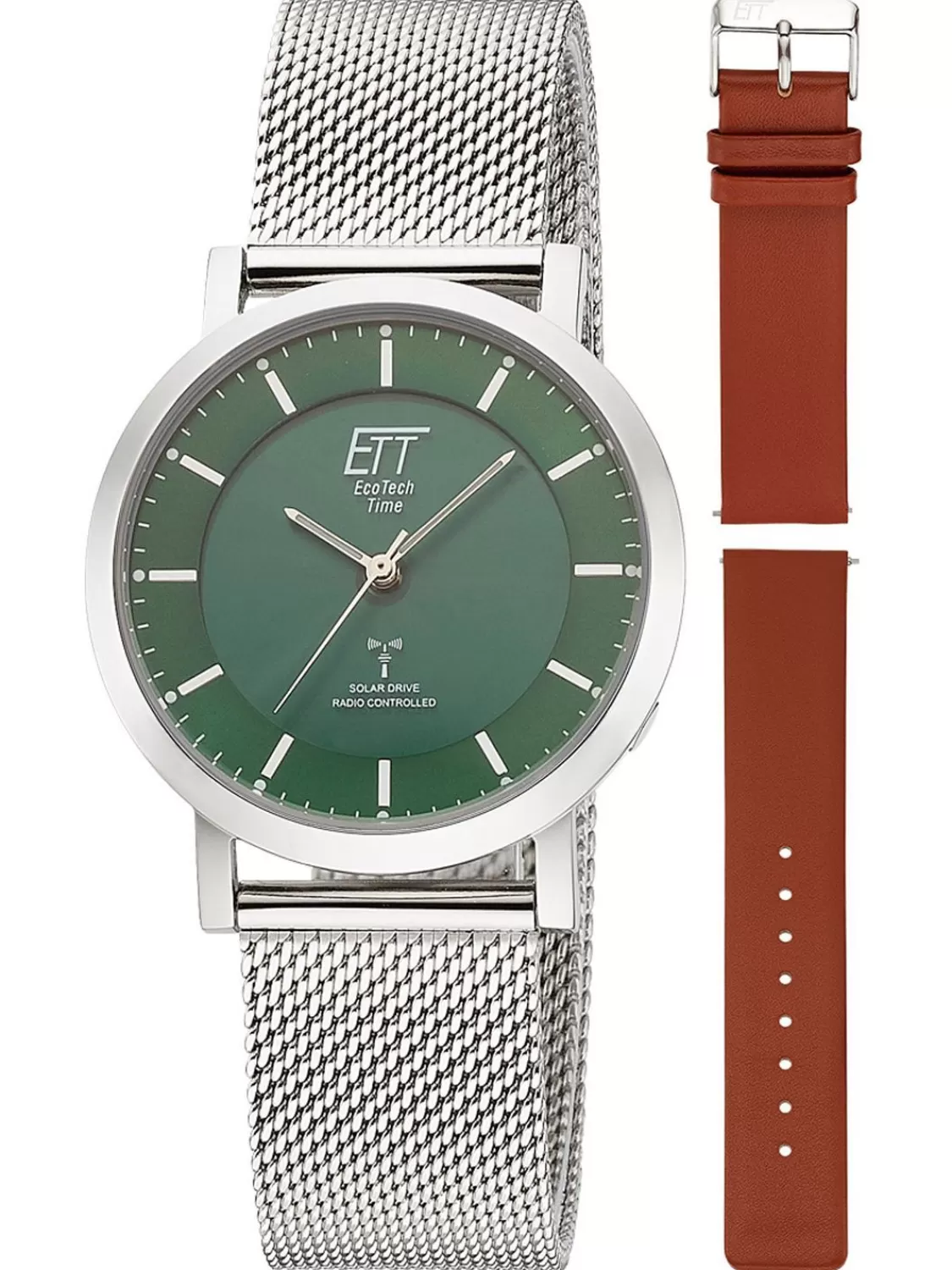ETT Eco Tech Time Funk-Solar Damenuhr Atacama Edelstahl Mit 2 Bandern | Damenuhren