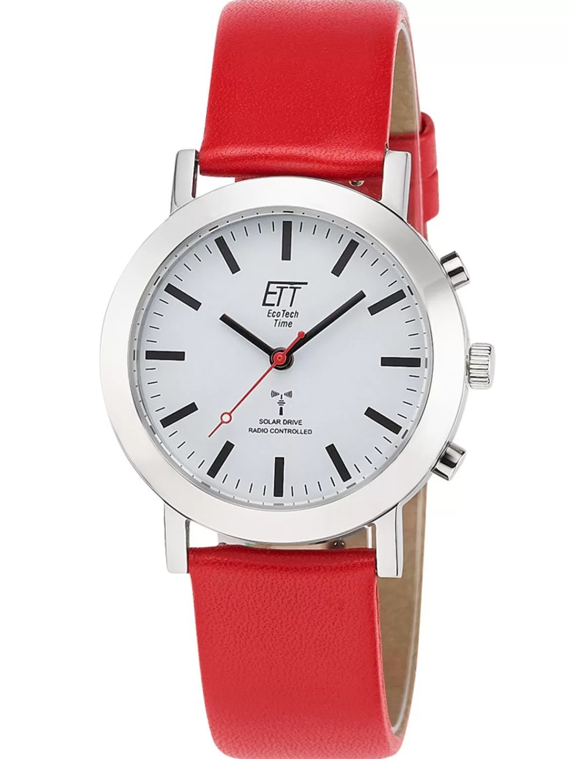 ETT Eco Tech Time Funk-Solar Damenuhr Station Watch Rot | Damenuhren