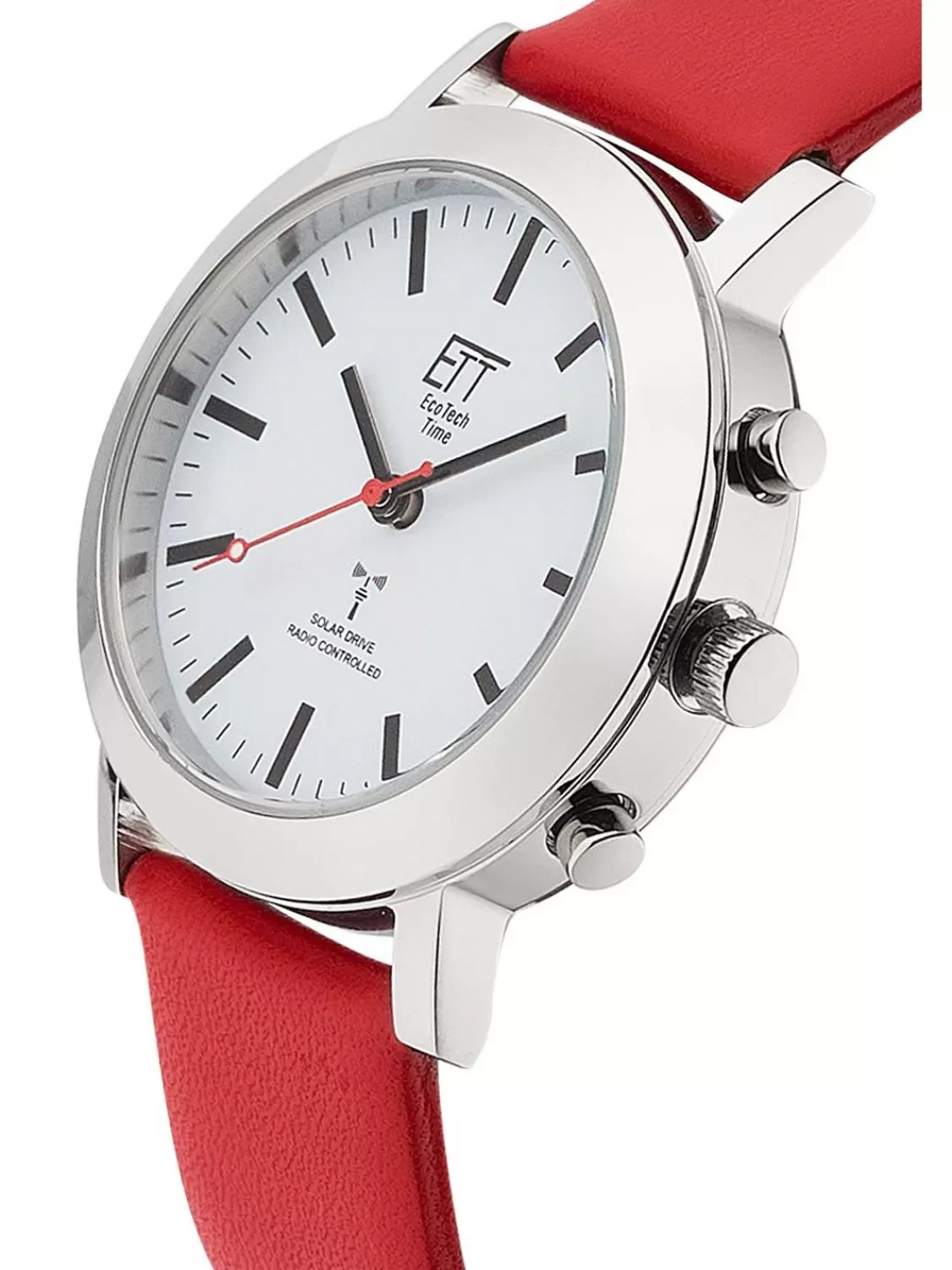 ETT Eco Tech Time Funk-Solar Damenuhr Station Watch Rot | Damenuhren