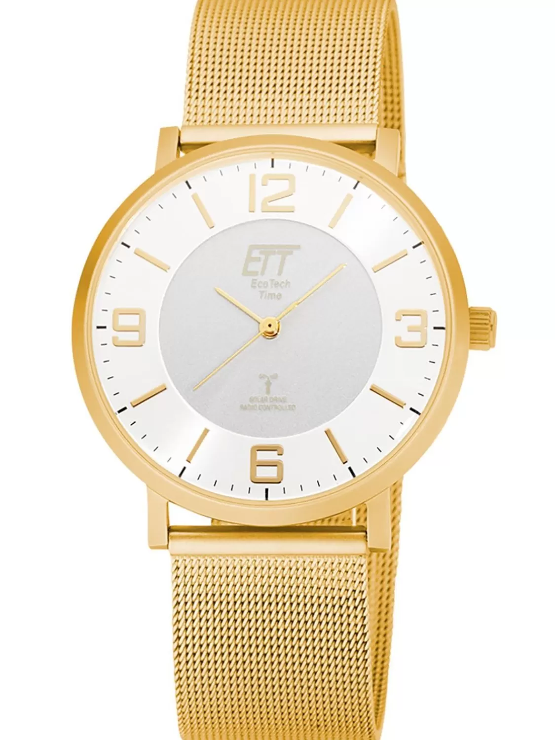 ETT Eco Tech Time Funk-Solar Herrenuhr Atacama Edelstahl Goldfarben | Herrenuhren