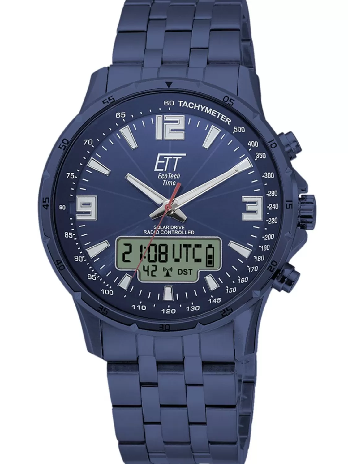 ETT Eco Tech Time Funk-Solar Herrenuhr Professional Arctica Blau | Herrenuhren