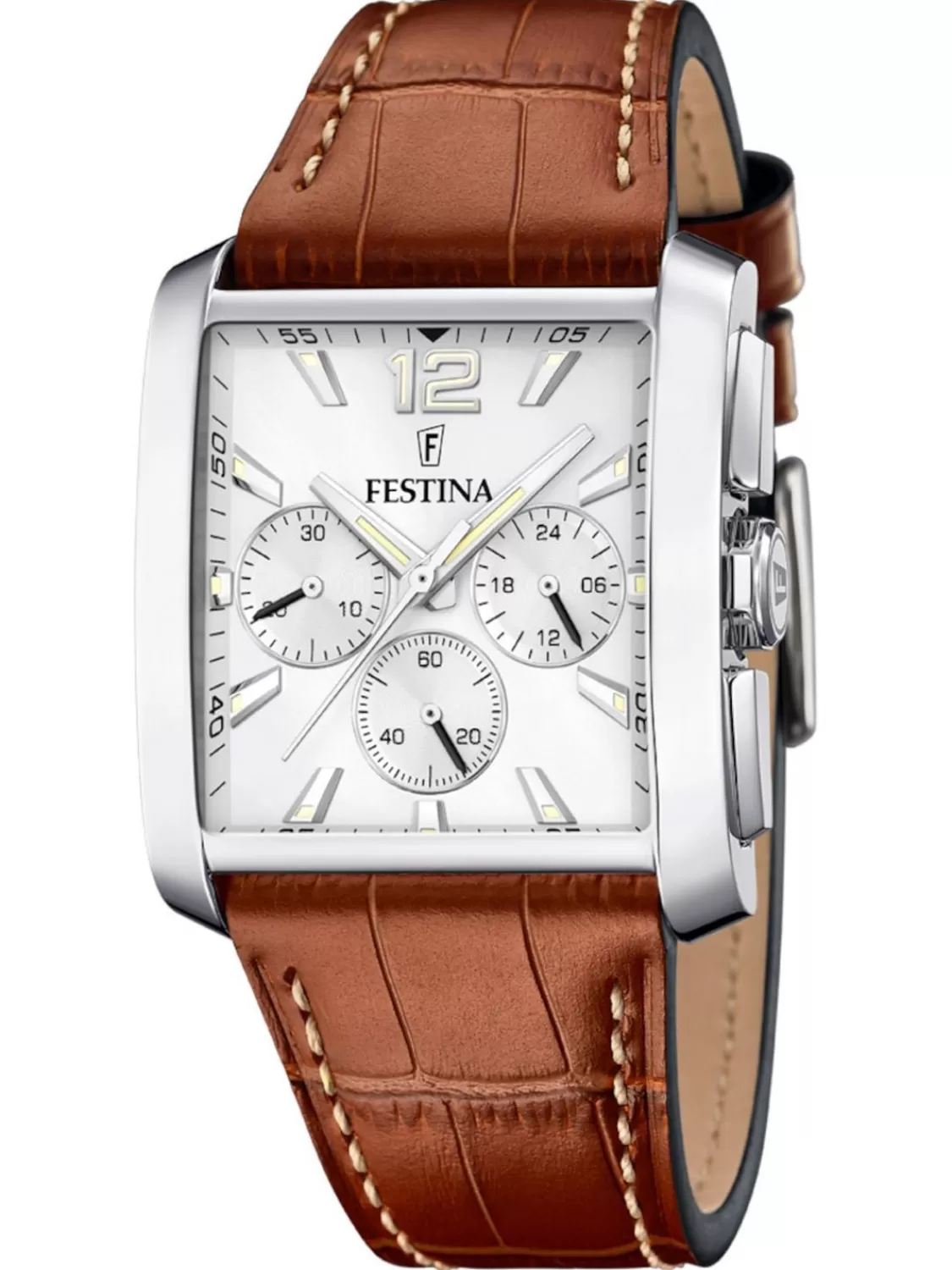 Festina Chronograph Fur Herren Rechteckig Mit Lederband | Herrenuhren