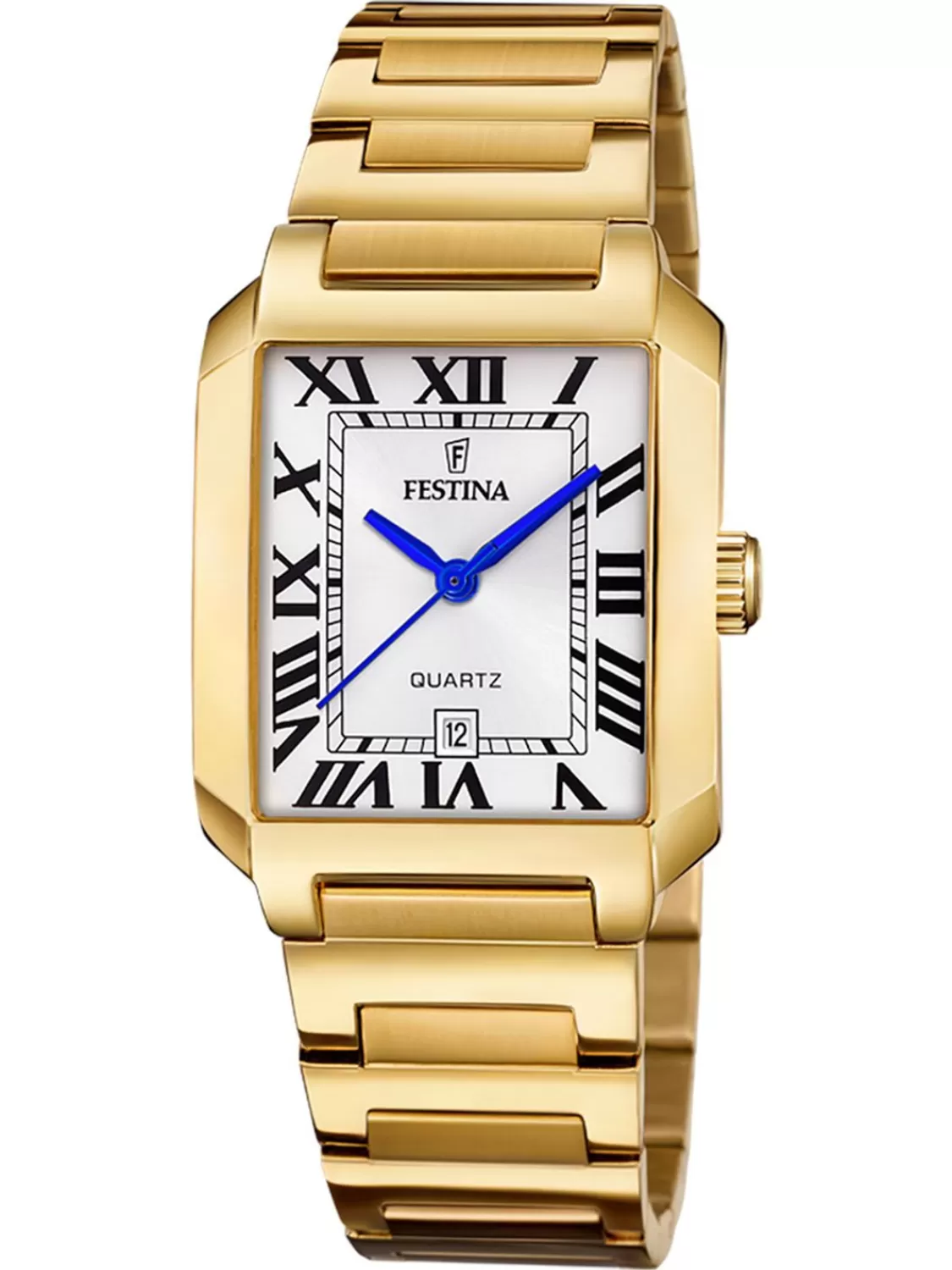 Festina Damenarmbanduhr Rechteckig Goldfarben | Damenuhren