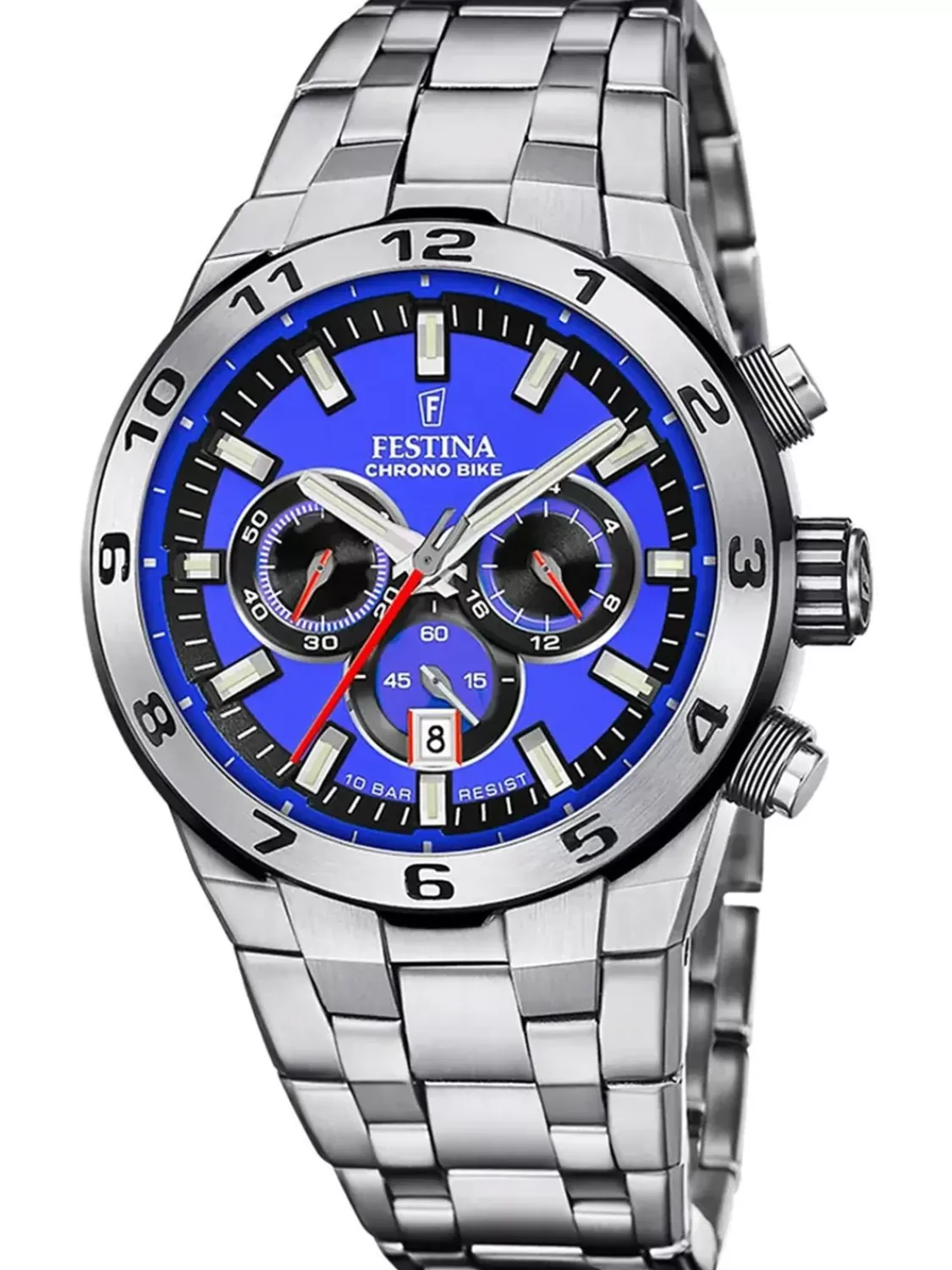 Festina Herren-Armbanduhr Chronograph Stahl/Blau | Herrenuhren