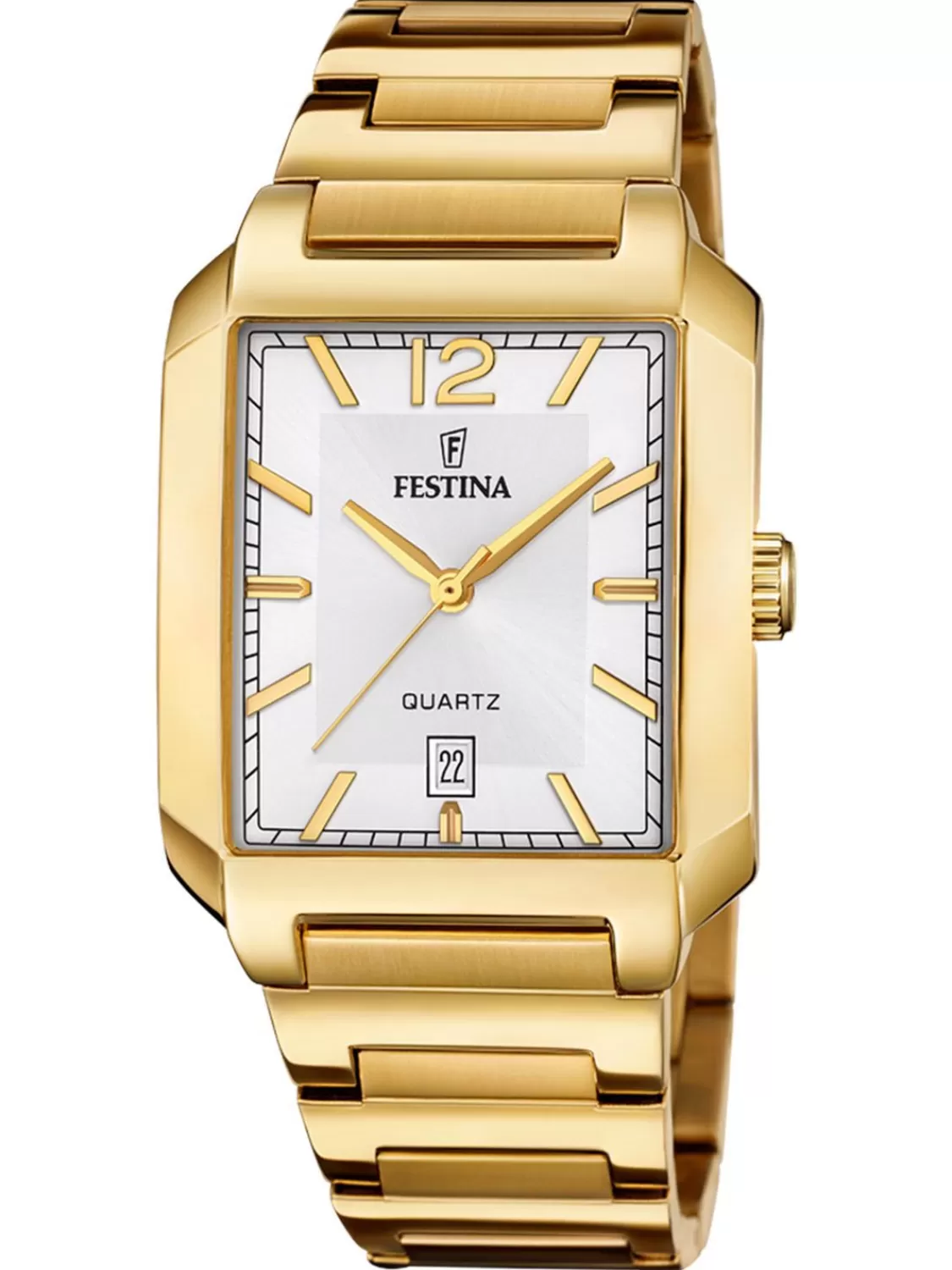 Festina Herrenarmbanduhr Rechteckig Goldfarben | Herrenuhren