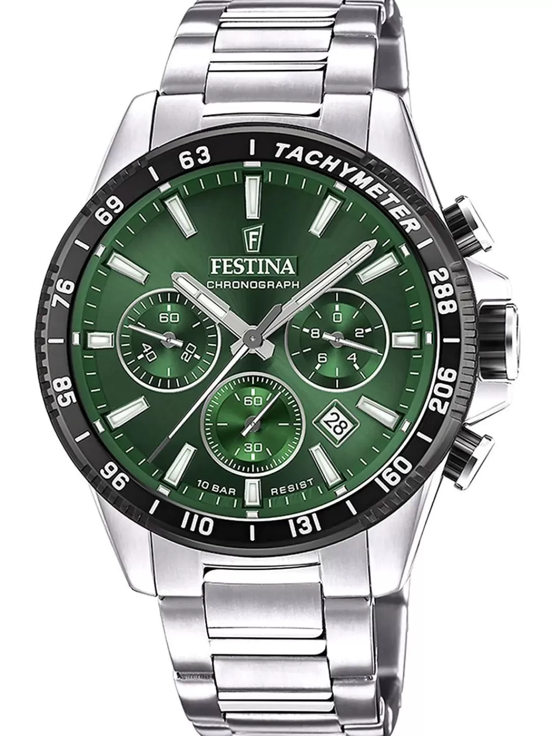 Festina Herren-Chronograph Stahl/Grun | Herrenuhren